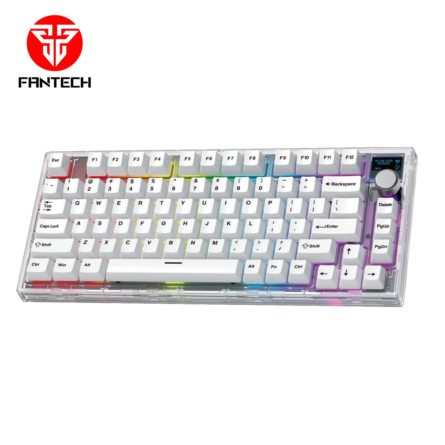 Fantech maxfit81 mk910 wireless gaming keyboard - modular mechanical design with pbt frost keys - keyboard