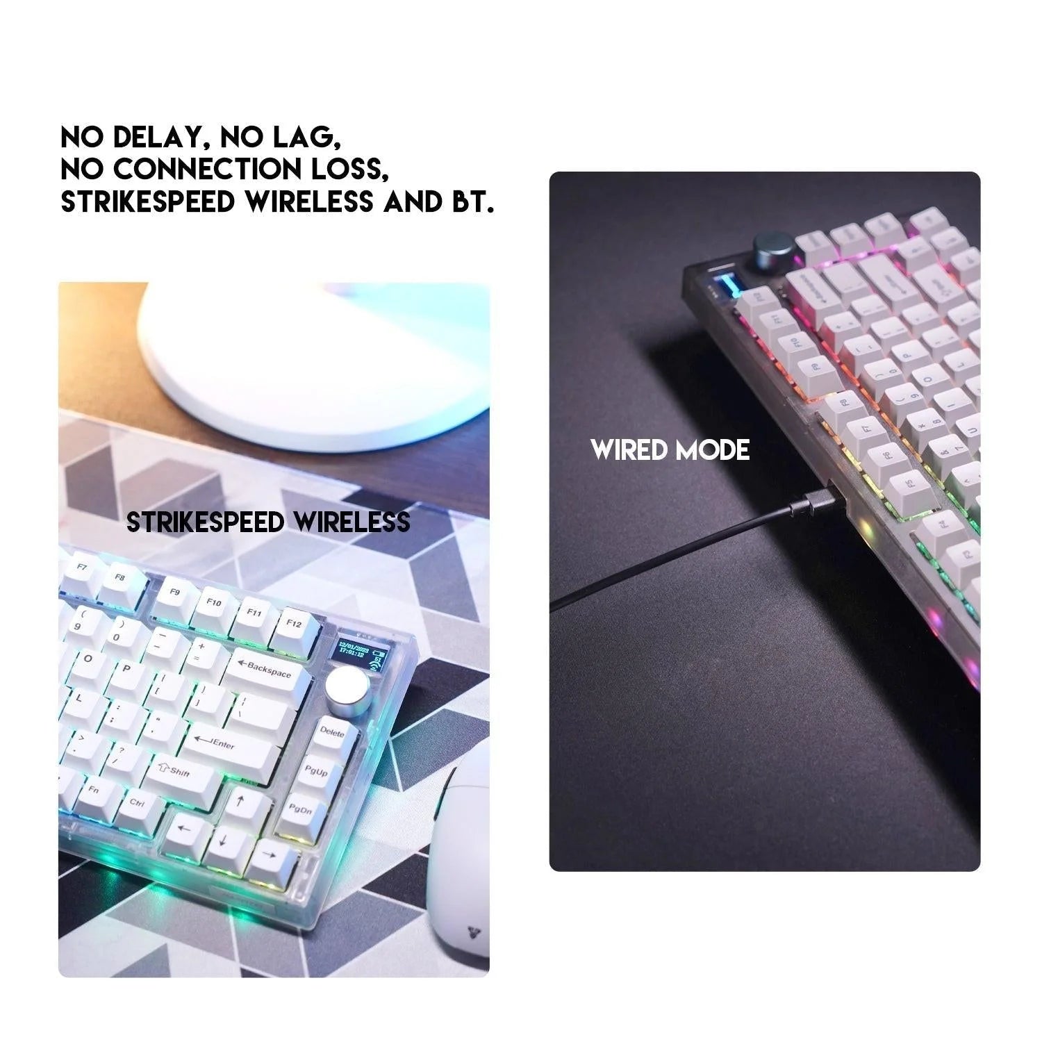 Fantech maxfit81 mk910 wireless gaming keyboard - modular mechanical design with pbt frost keys - keyboard