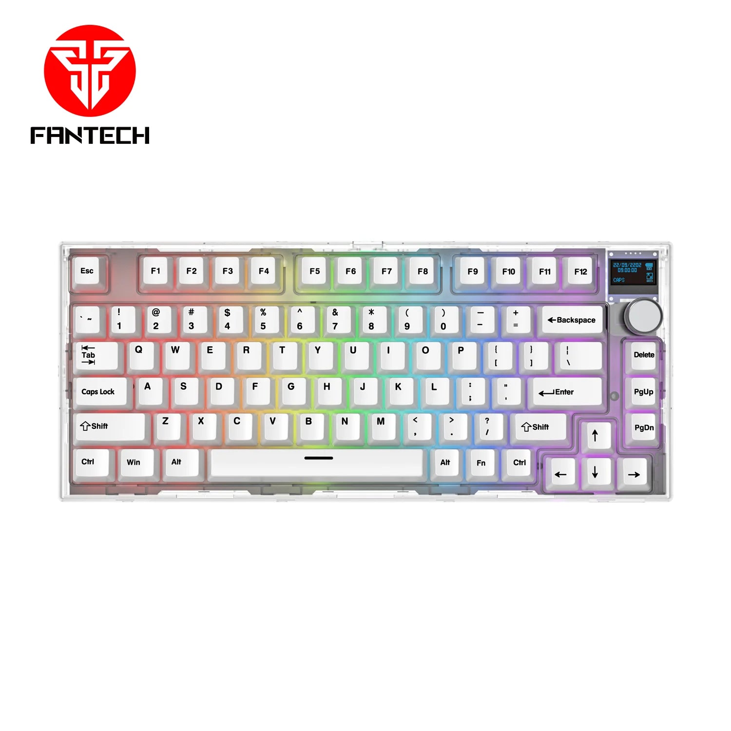 Fantech maxfit81 mk910 wireless gaming keyboard - modular mechanical design with pbt frost keys - keyboard