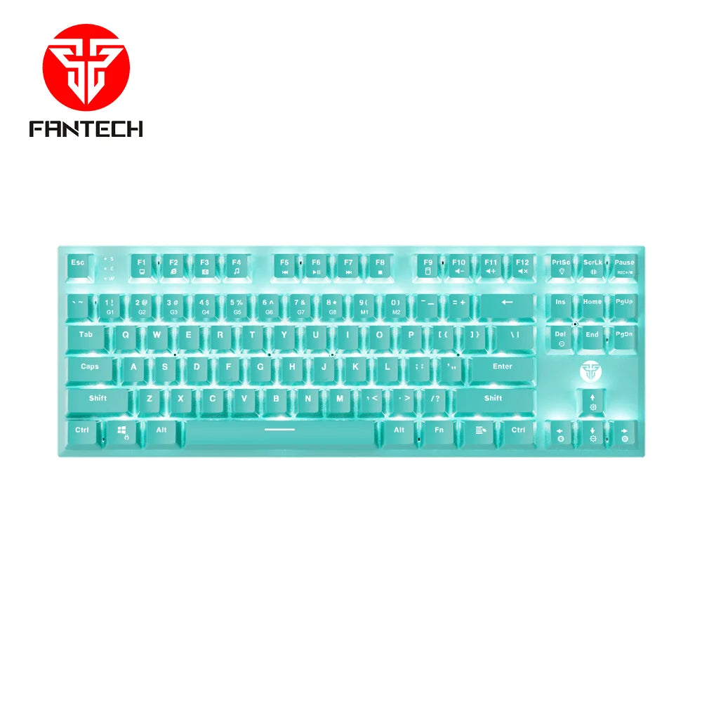 Fantech maxfit87 mk856 rgb mechanical keyboard - mint - keyboard