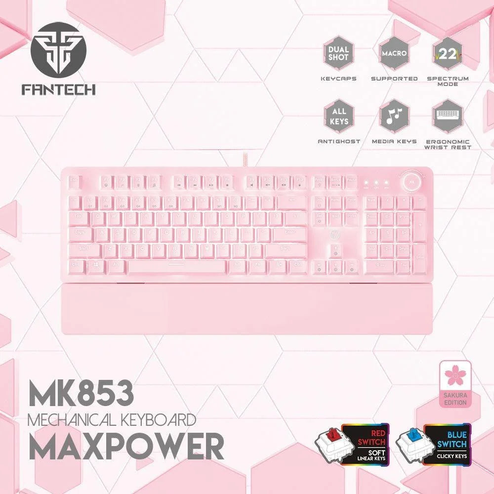Fantech maxpower mk853 mechanical keyboard sakura - keyboard