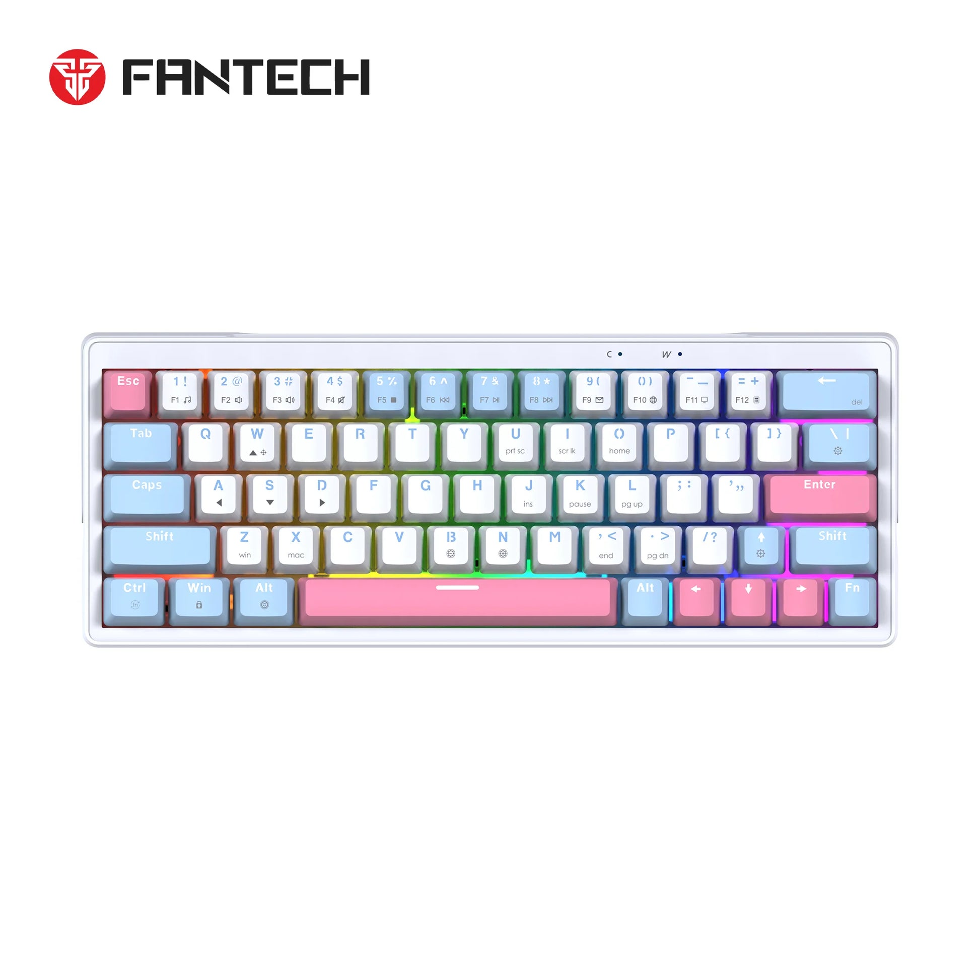 Fantech mk611 atom x63 ame edition - white - keyboard