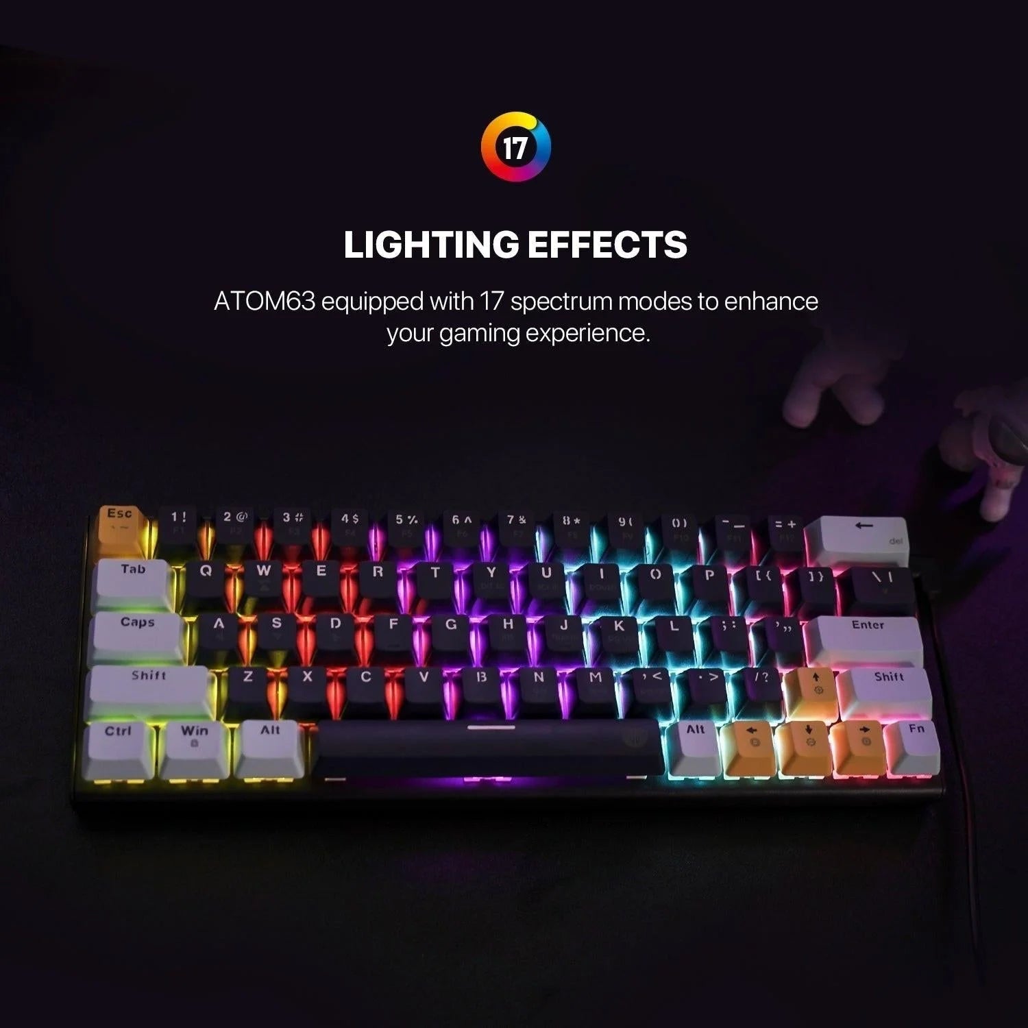 Fantech mk874 v2 keyboard - hot swappable mechanical gaming keyboard in navy blue for customization