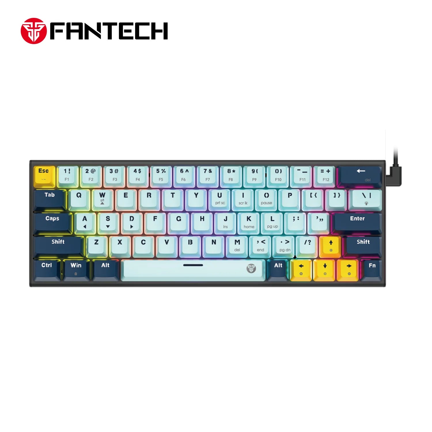 Fantech mk874 v2 mechanical keyboard - hot swappable sky blue