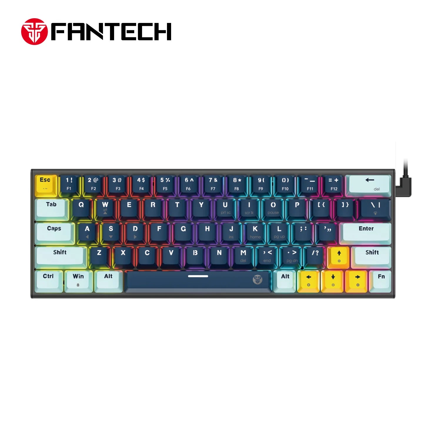 Fantech mk874 v2 mechanical keyboard - hot swappable sky blue