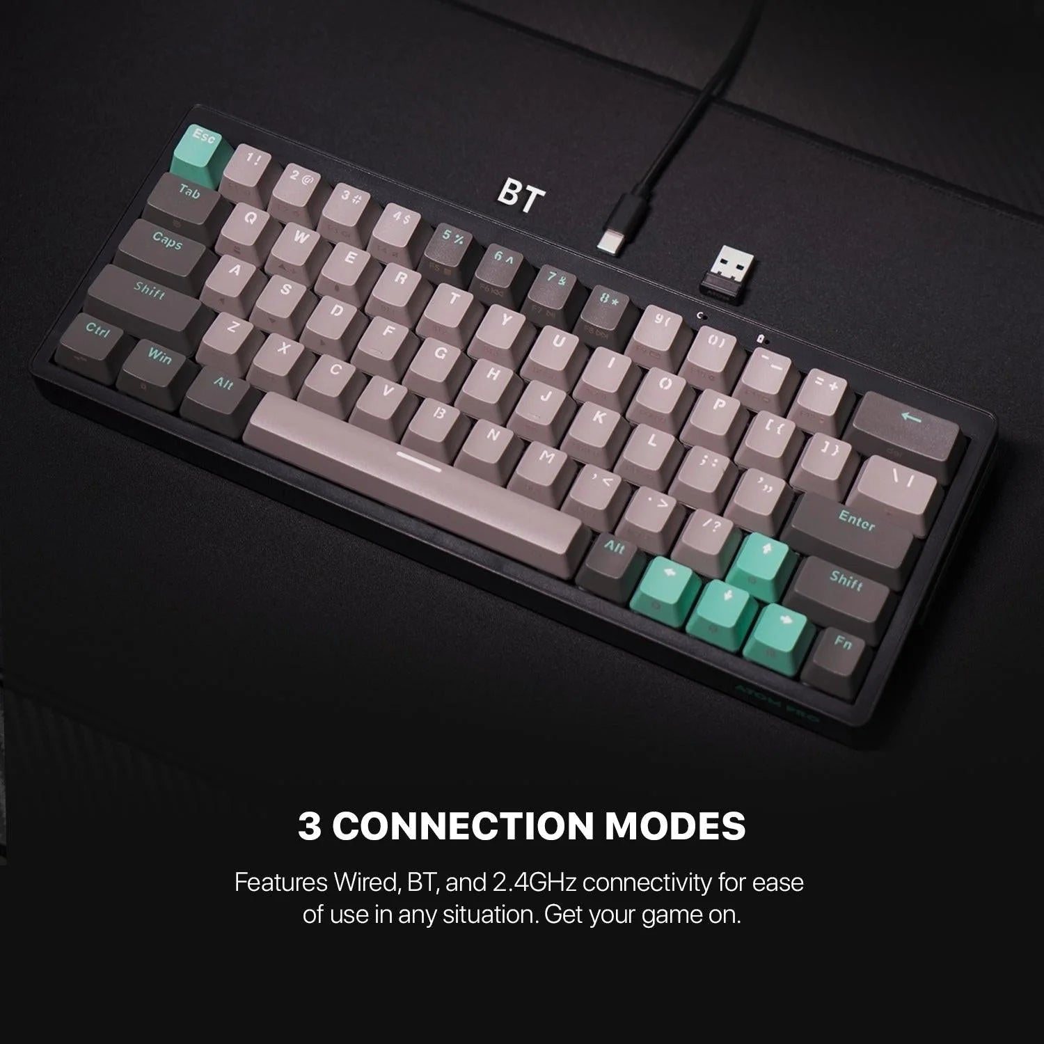 Fantech mk912 atom pro63 keyboard - rgb bluetooth wireless gaming keyboard saturn