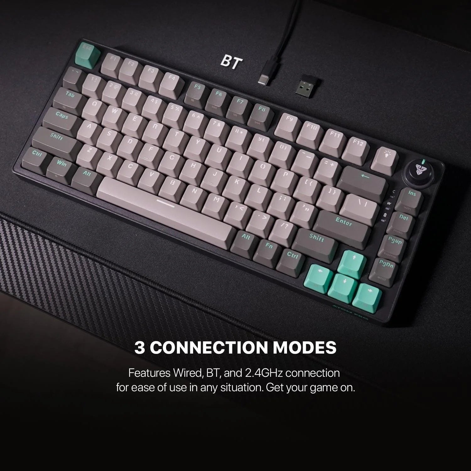 Fantech mk913 atom pro83 keyboard - rgb bluetooth wireless gaming keyboard saturn