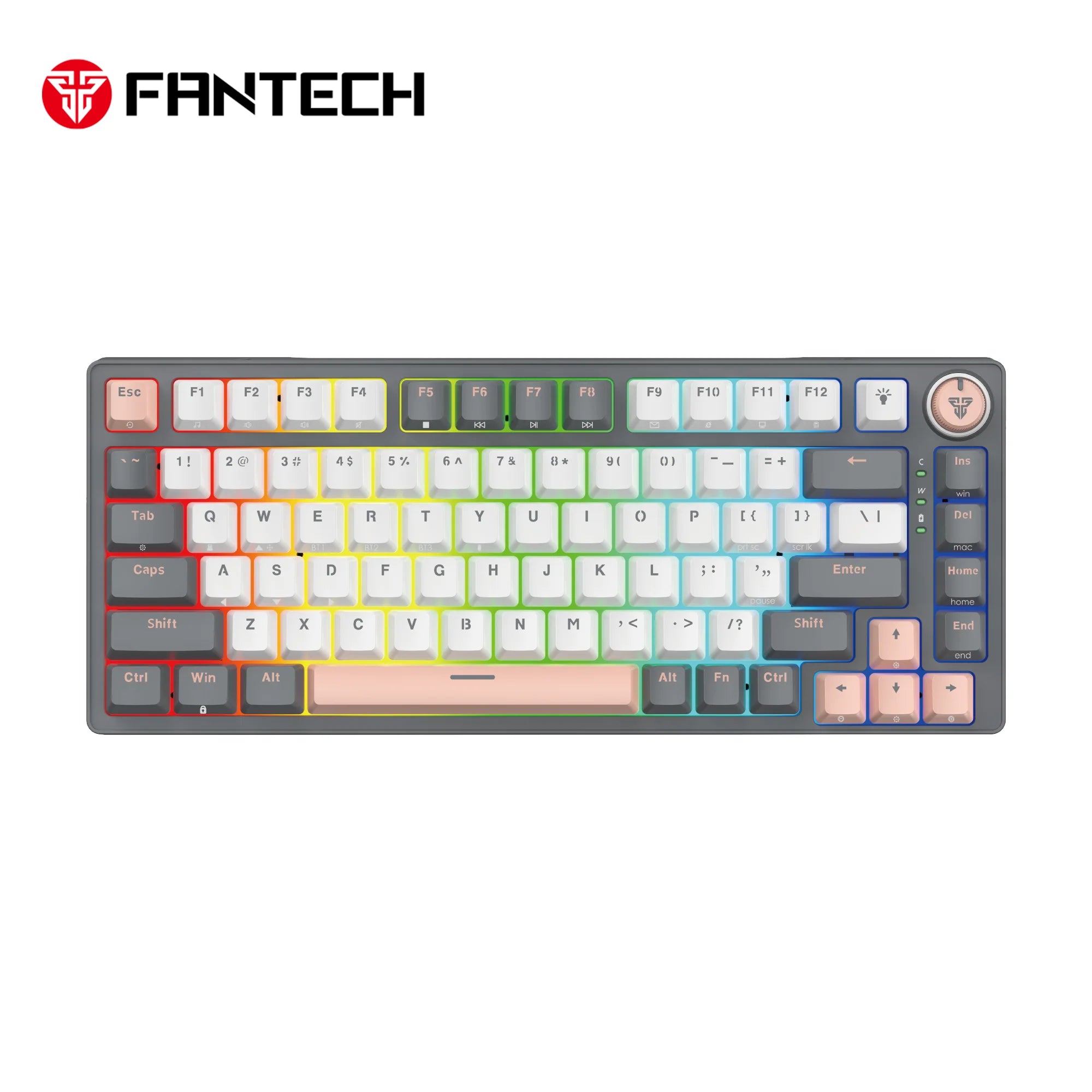 Fantech mk913 atom pro83 keyboard - rgb bluetooth wireless gaming keyboard saturn