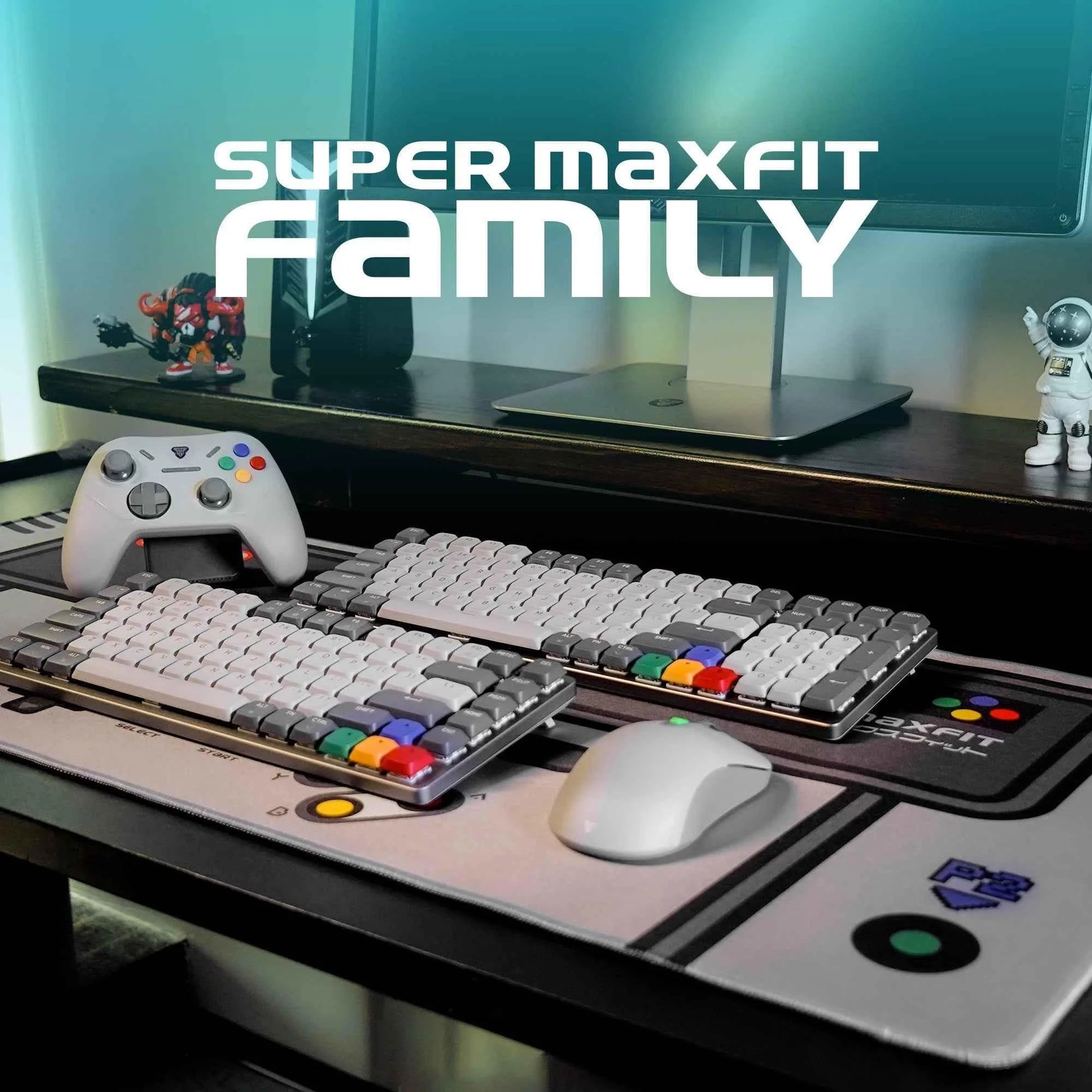 Fantech mk915 wireless mechanical keyboard - 75% low profile design with super maxfit air83 - keyboard