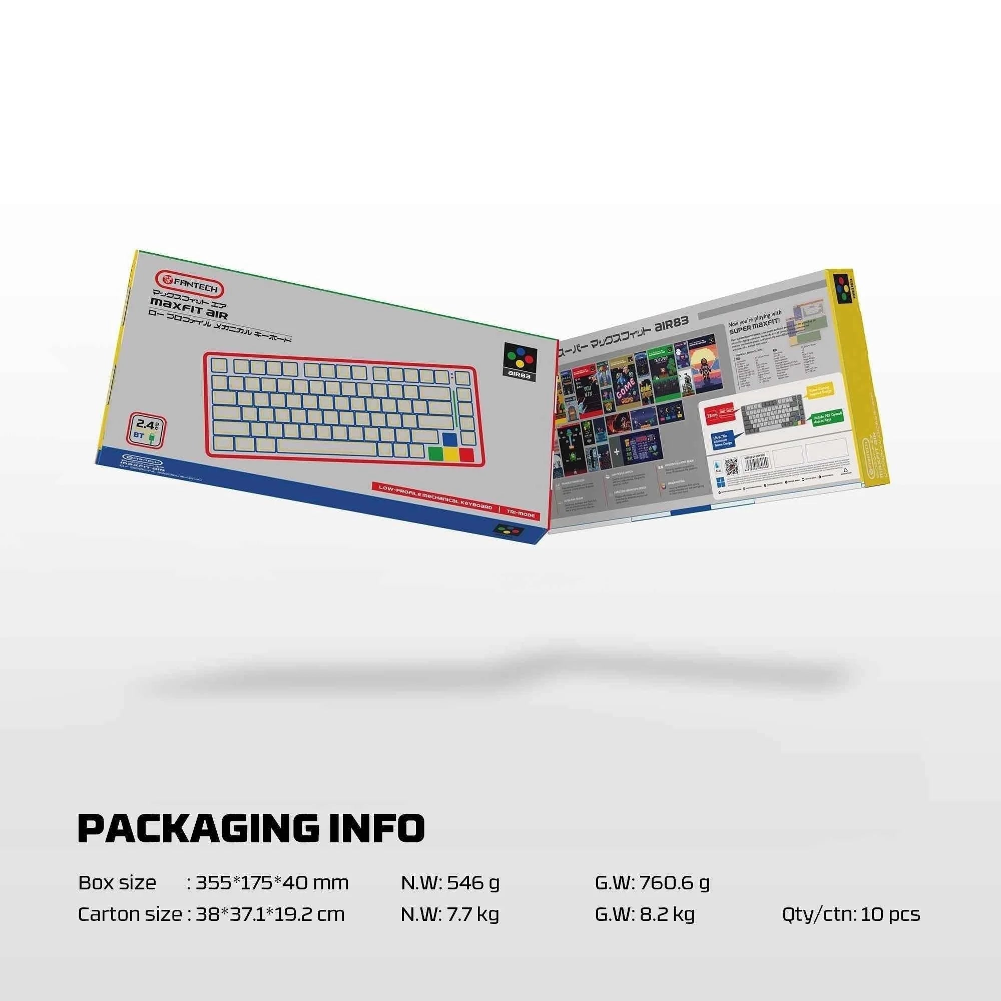 Fantech mk915 wireless mechanical keyboard - 75% low profile design with super maxfit air83 - keyboard