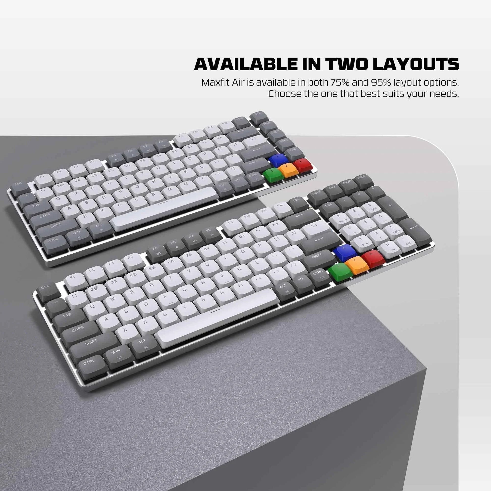 Fantech mk915 wireless mechanical keyboard - 75% low profile design with super maxfit air83 - keyboard