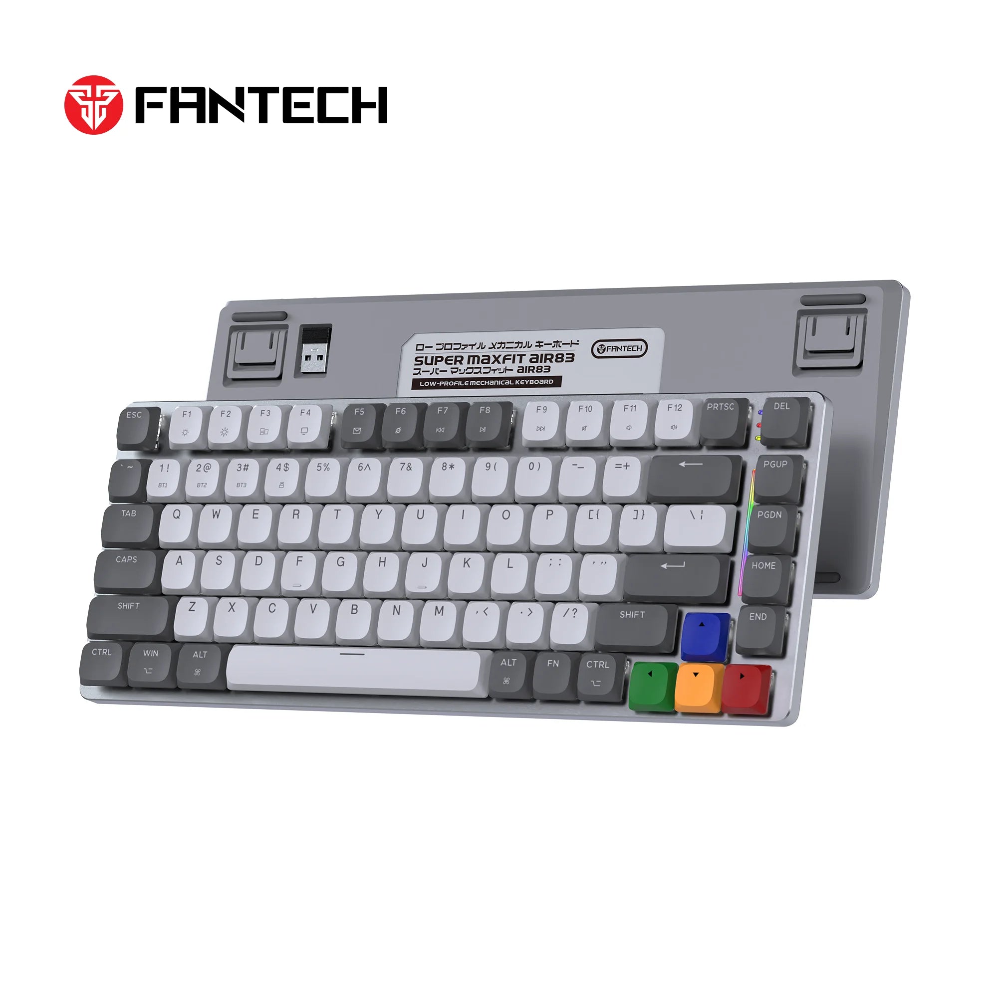 Fantech mk915 wireless mechanical keyboard - 75% low profile design with super maxfit air83 - keyboard