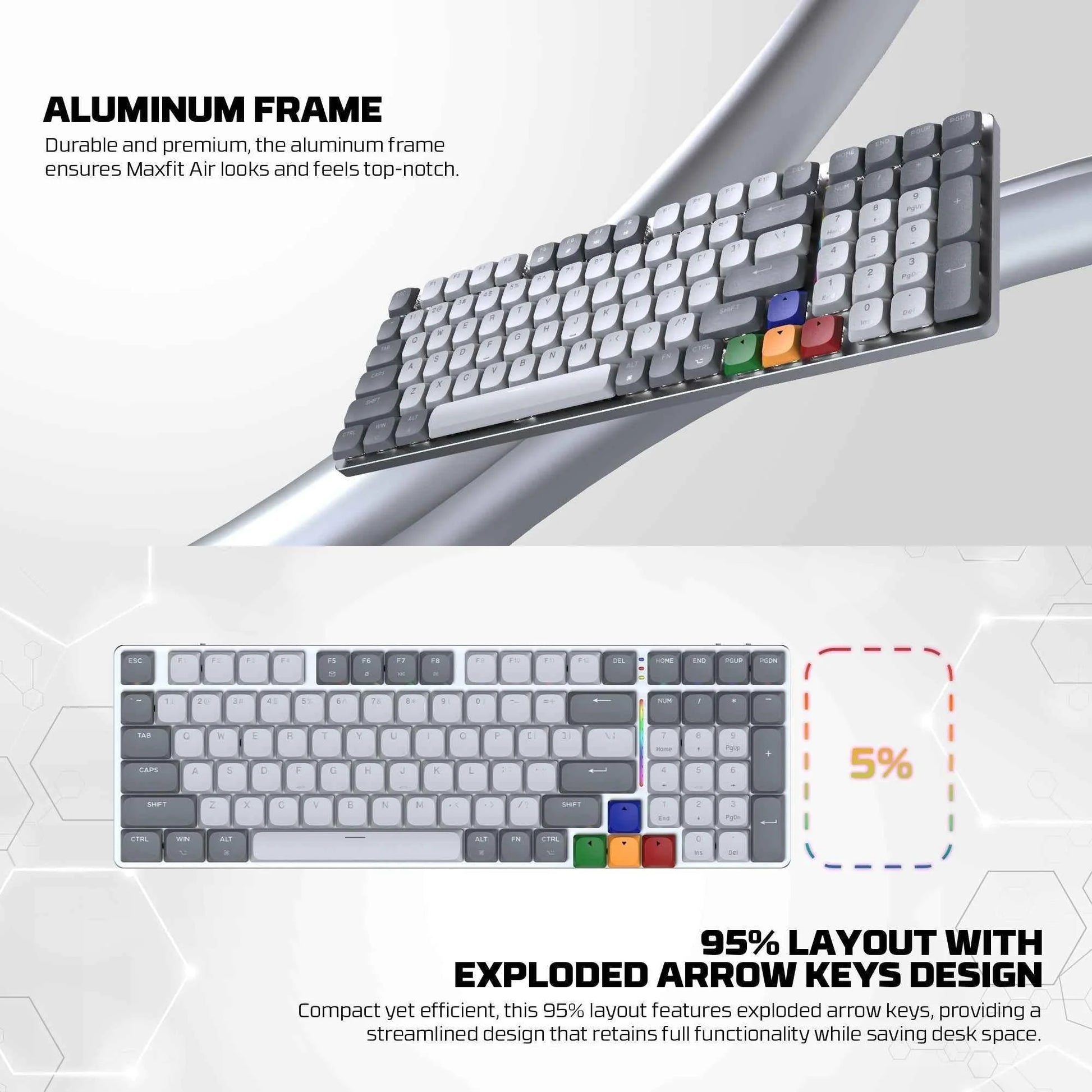 Fantech mk916 low profile wireless keyboard - super maxfit air99 design - keyboard