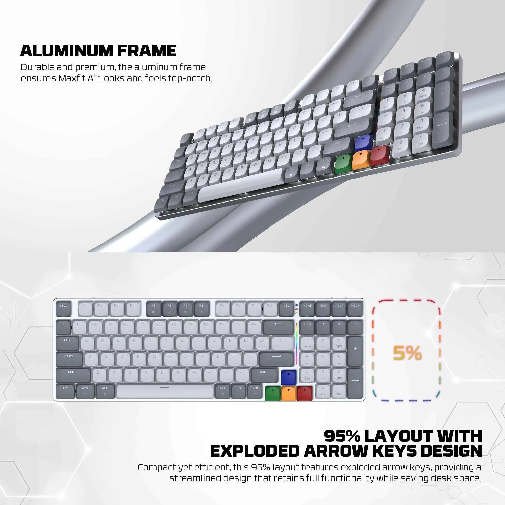 Fantech mk916 low profile wireless keyboard - super maxfit air99 design - keyboard