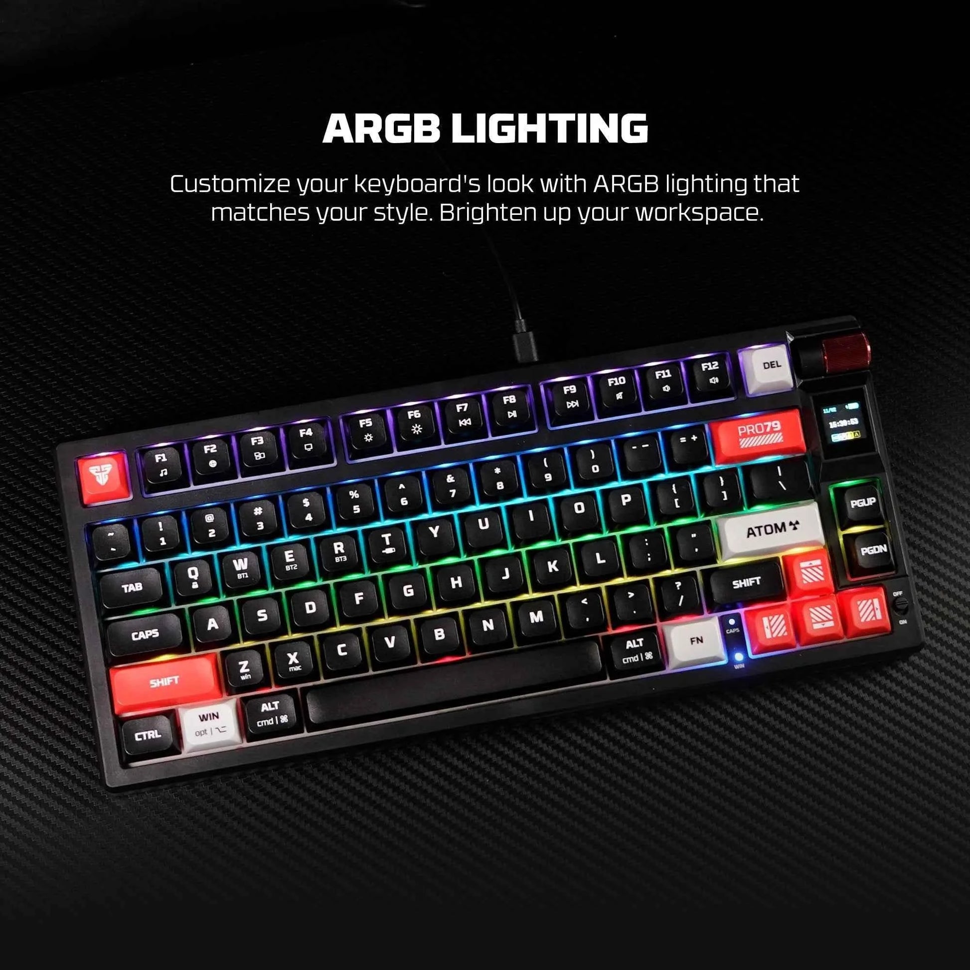 Fantech mk917 pro wireless gaming keyboard - black mechanical gaming keyboard - keyboard