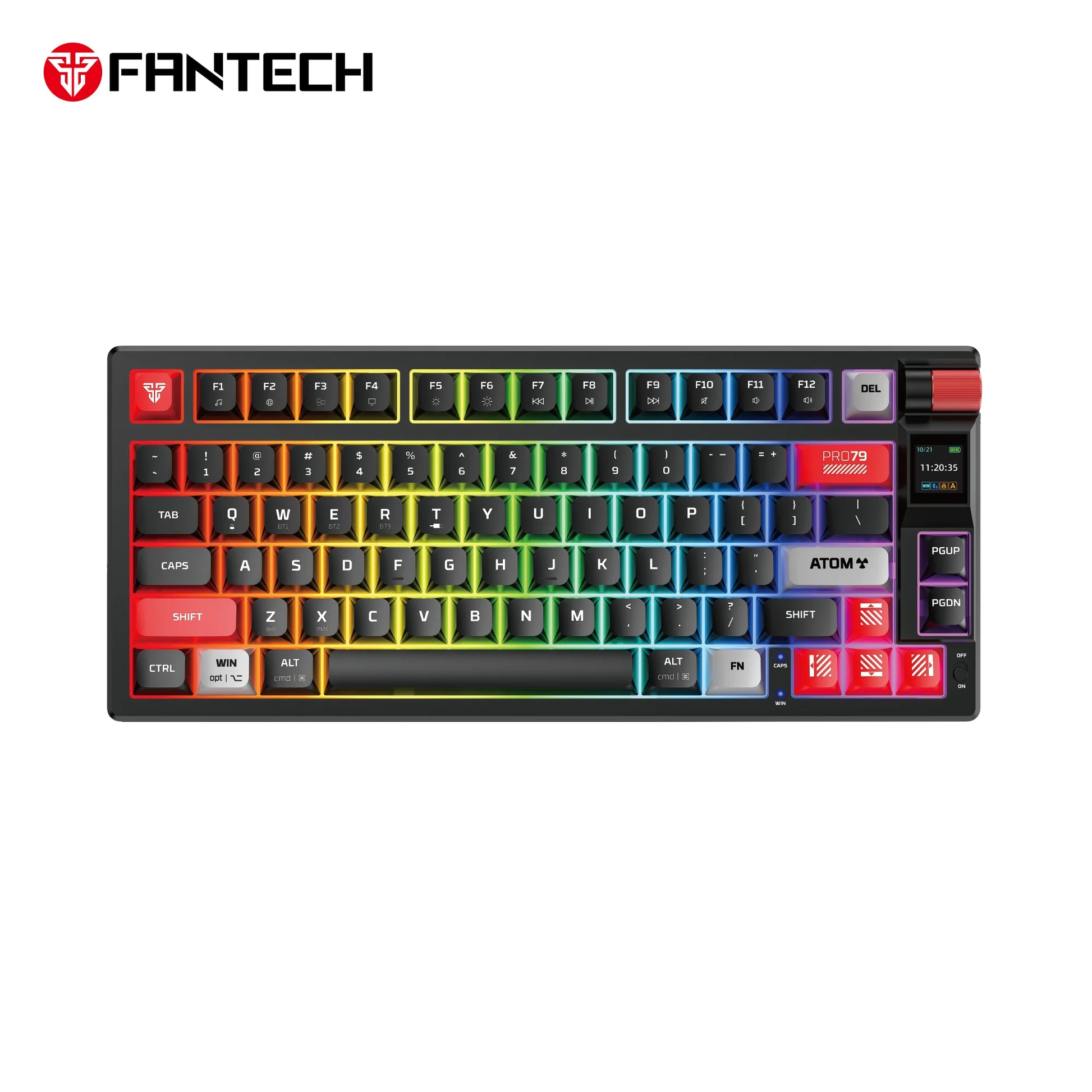 Fantech mk917 pro wireless gaming keyboard - black mechanical gaming keyboard - keyboard