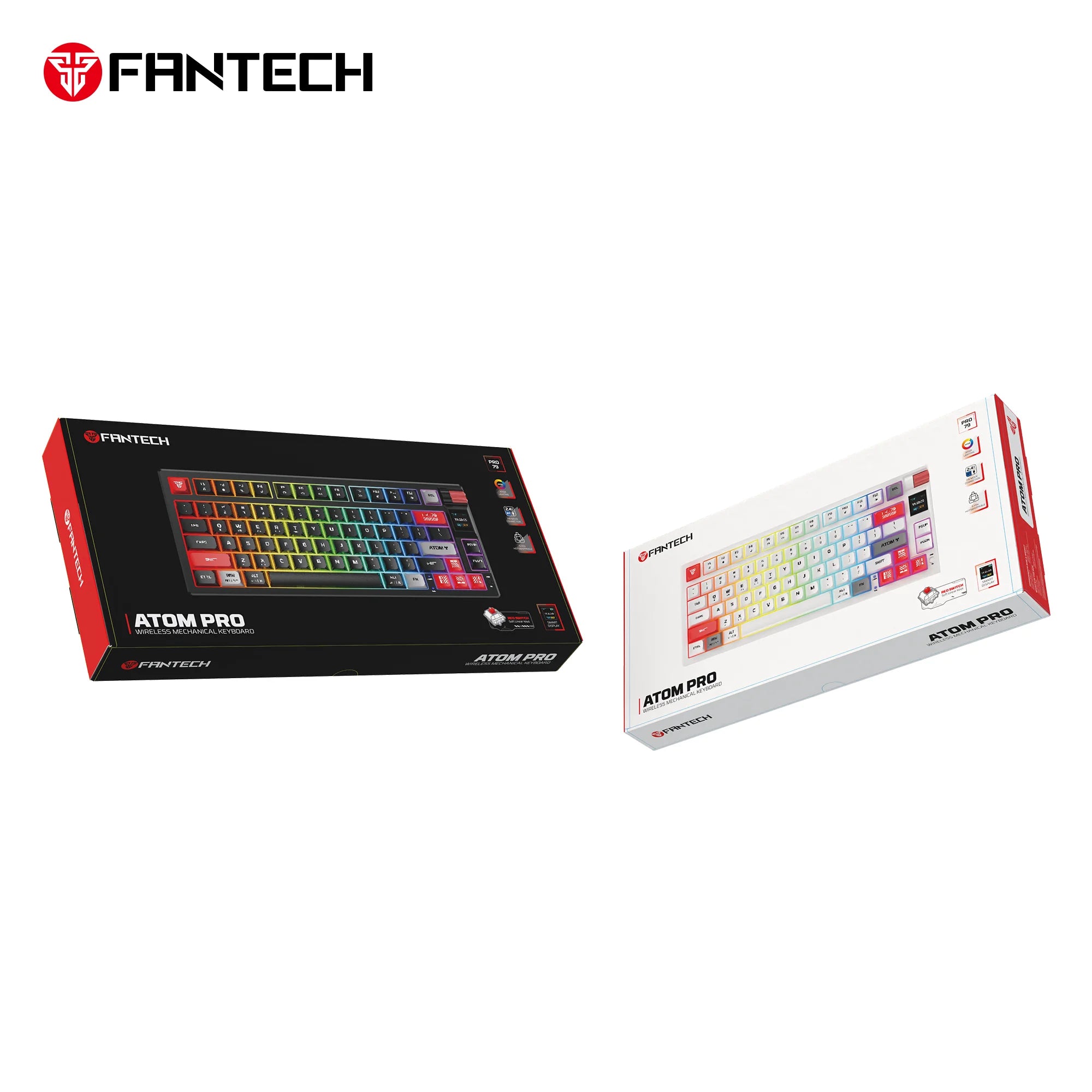Fantech mk917 pro wireless gaming keyboard - black mechanical gaming keyboard - keyboard