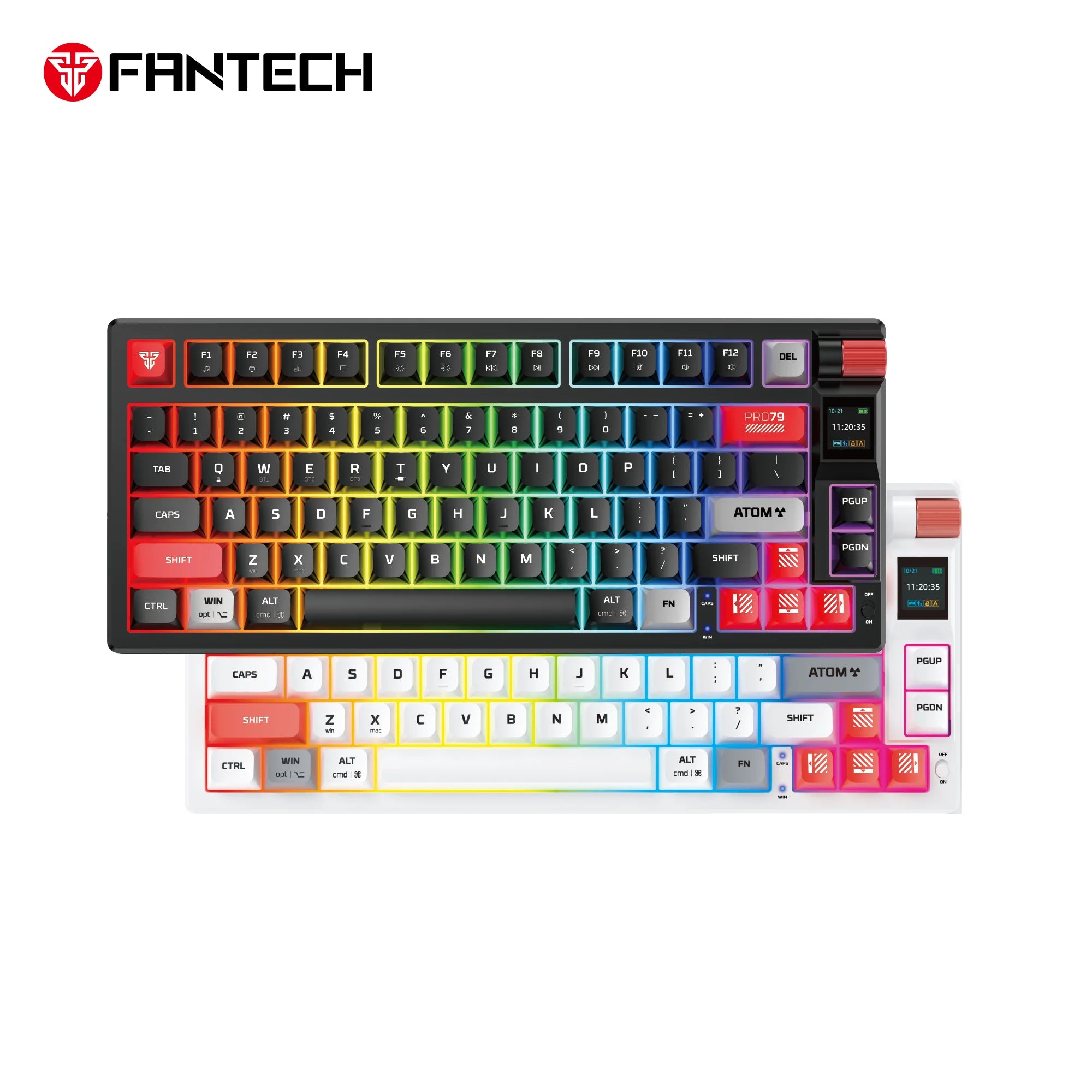 Fantech mk917 pro wireless gaming keyboard - black mechanical gaming keyboard - keyboard