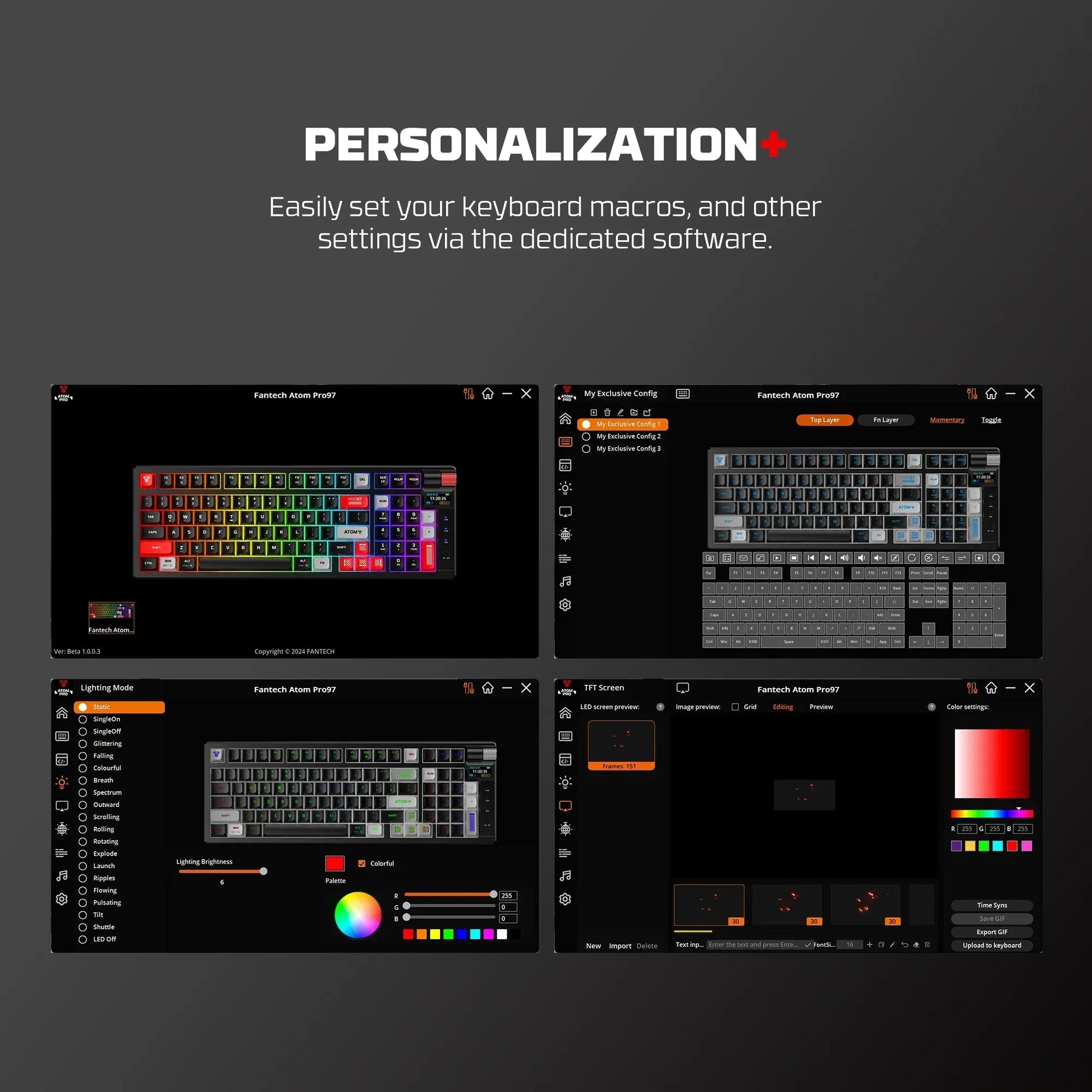Fantech mk918 atom pro97 wireless mechanical gaming keyboard black - keyboards