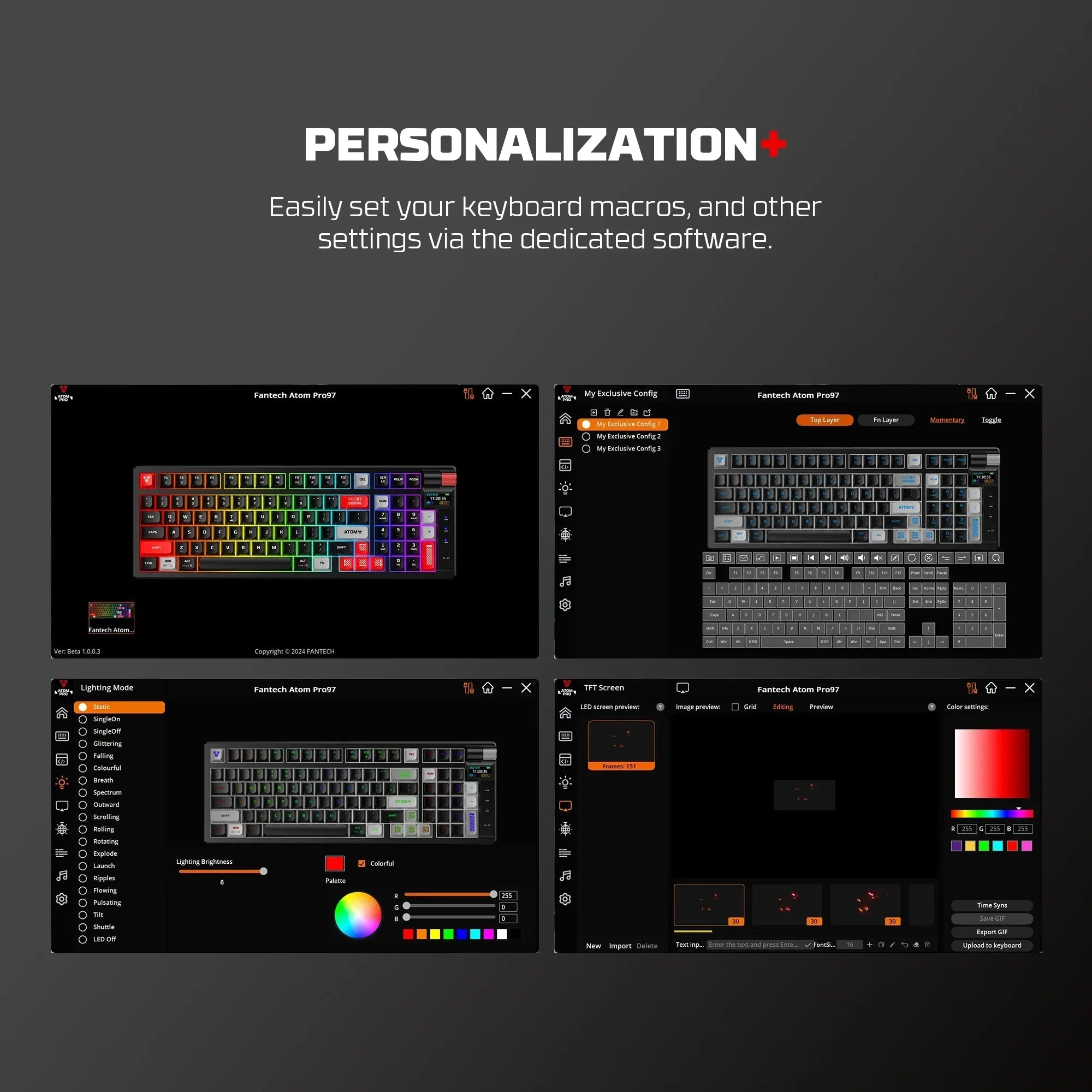 Fantech mk918 atom pro97 wireless mechanical gaming keyboard black - keyboards