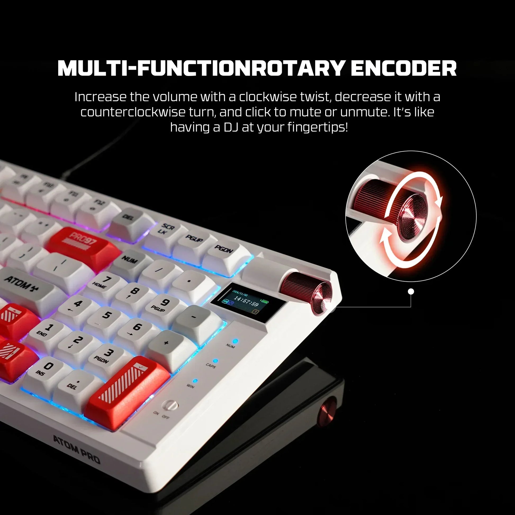 Fantech mk918 atom pro97 wireless mechanical gaming keyboard white - keyboards