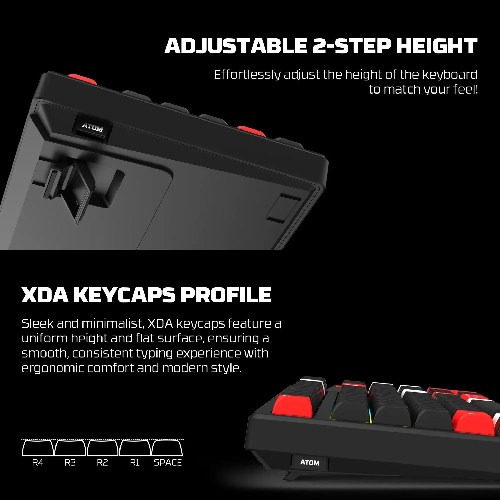 Fantech mk918 atom pro97 wireless mechanical gaming keyboard black - keyboards