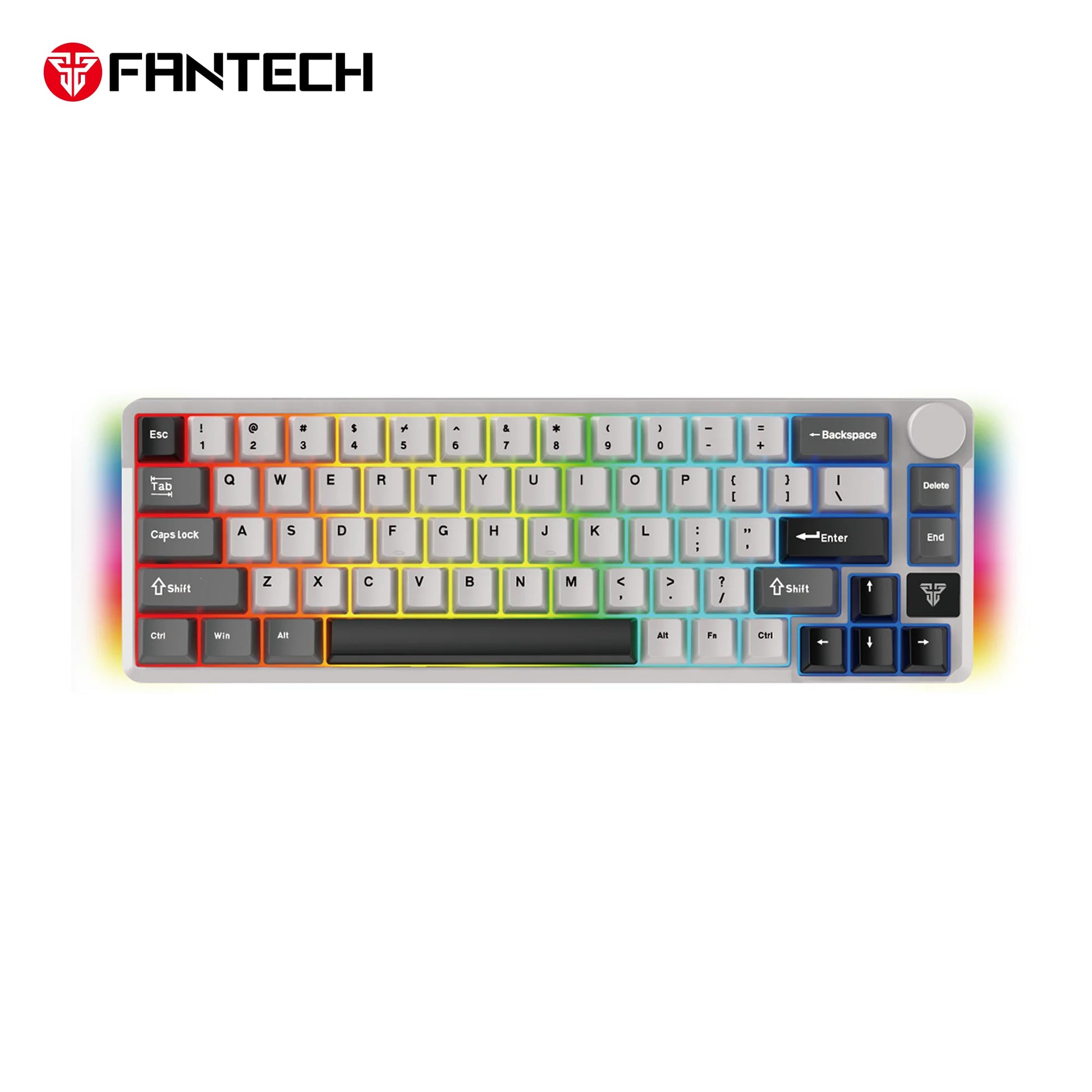 Fantech mk919 atom pro66 mechanical keyboard grey - keyboard