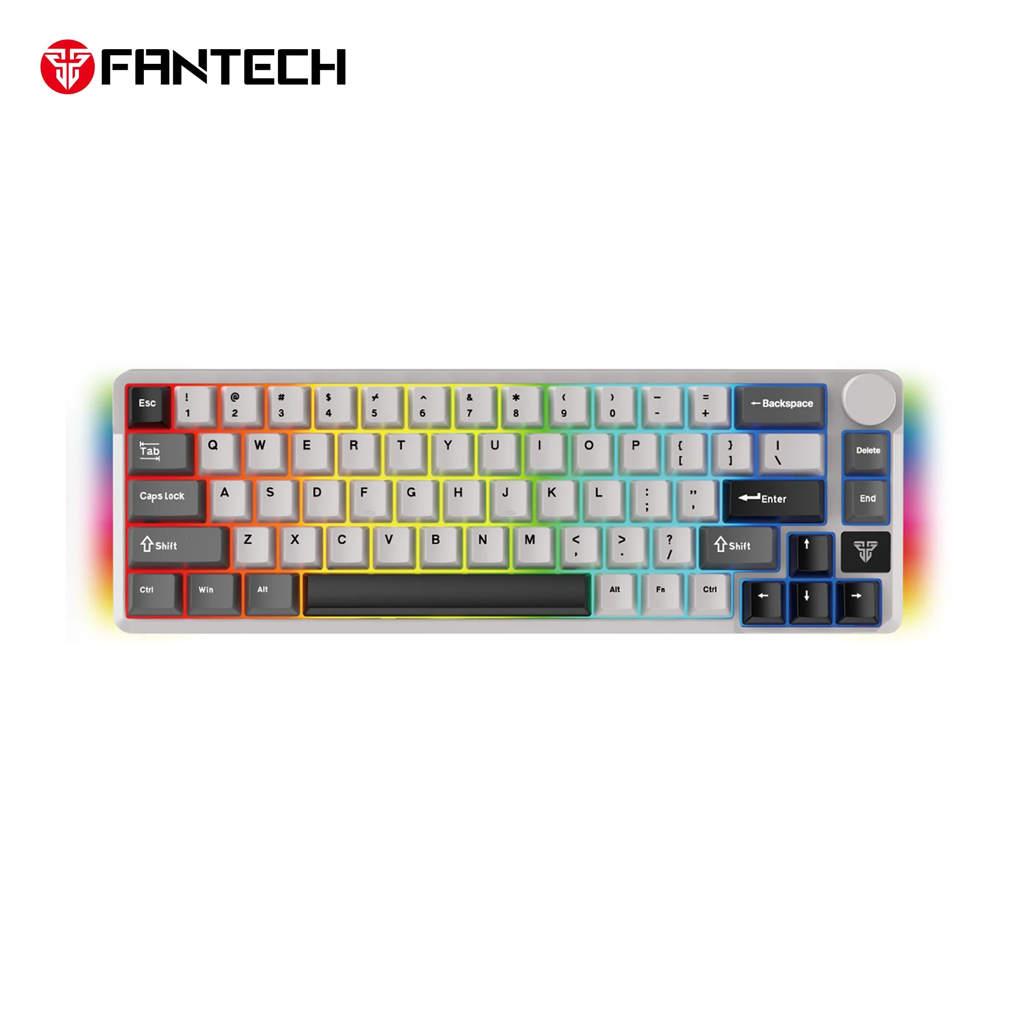 Fantech mk919 atom pro66 mechanical keyboard grey - keyboard