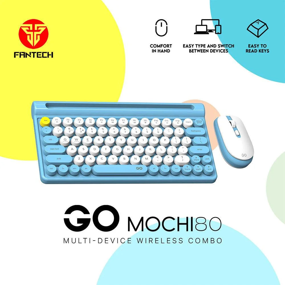 Fantech mochi wireless keyboard mouse combo set for windows - 80 keys