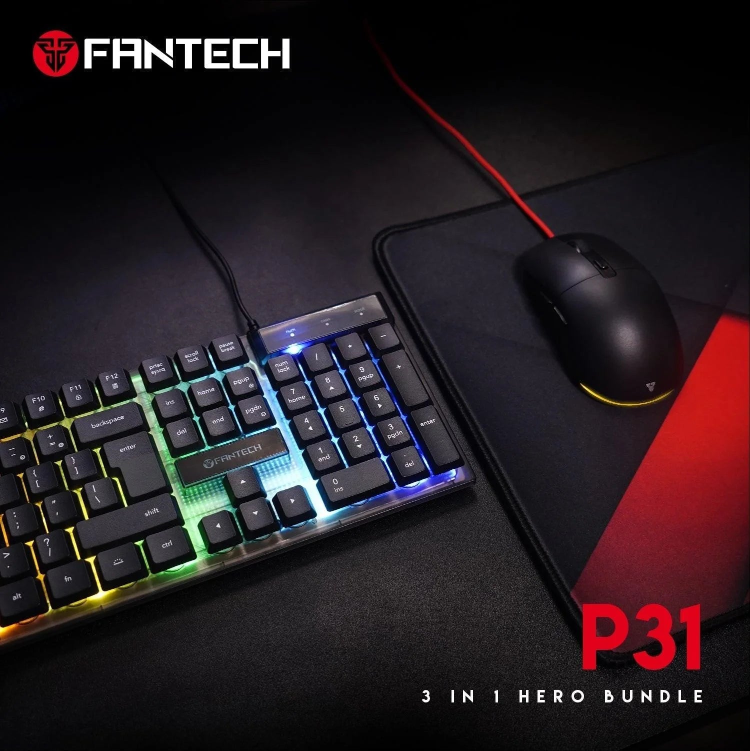 Fantech p31 hero gaming set - ultimate gaming bundle for enthusiasts - bundle