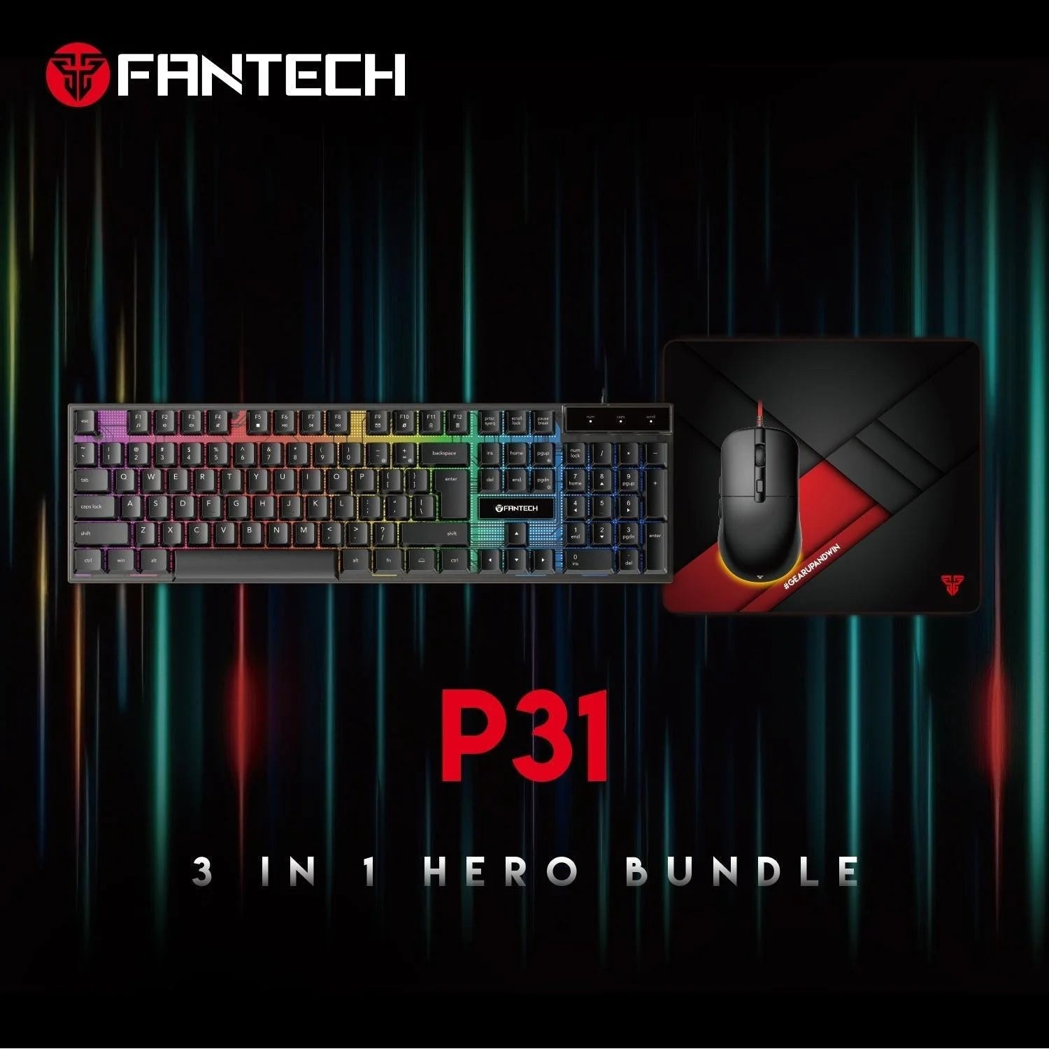 Fantech p31 hero gaming set - ultimate gaming bundle for enthusiasts - bundle