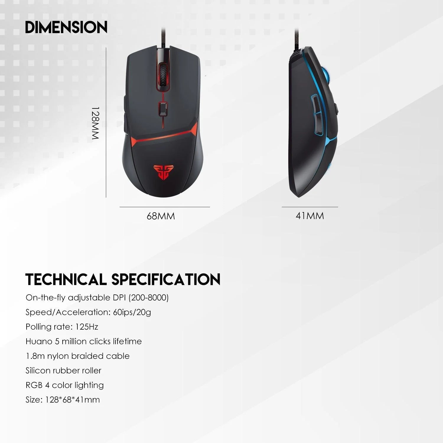 Fantech p51 gaming keyboard and mouse power bundle for ultimate gaming experience - bundle