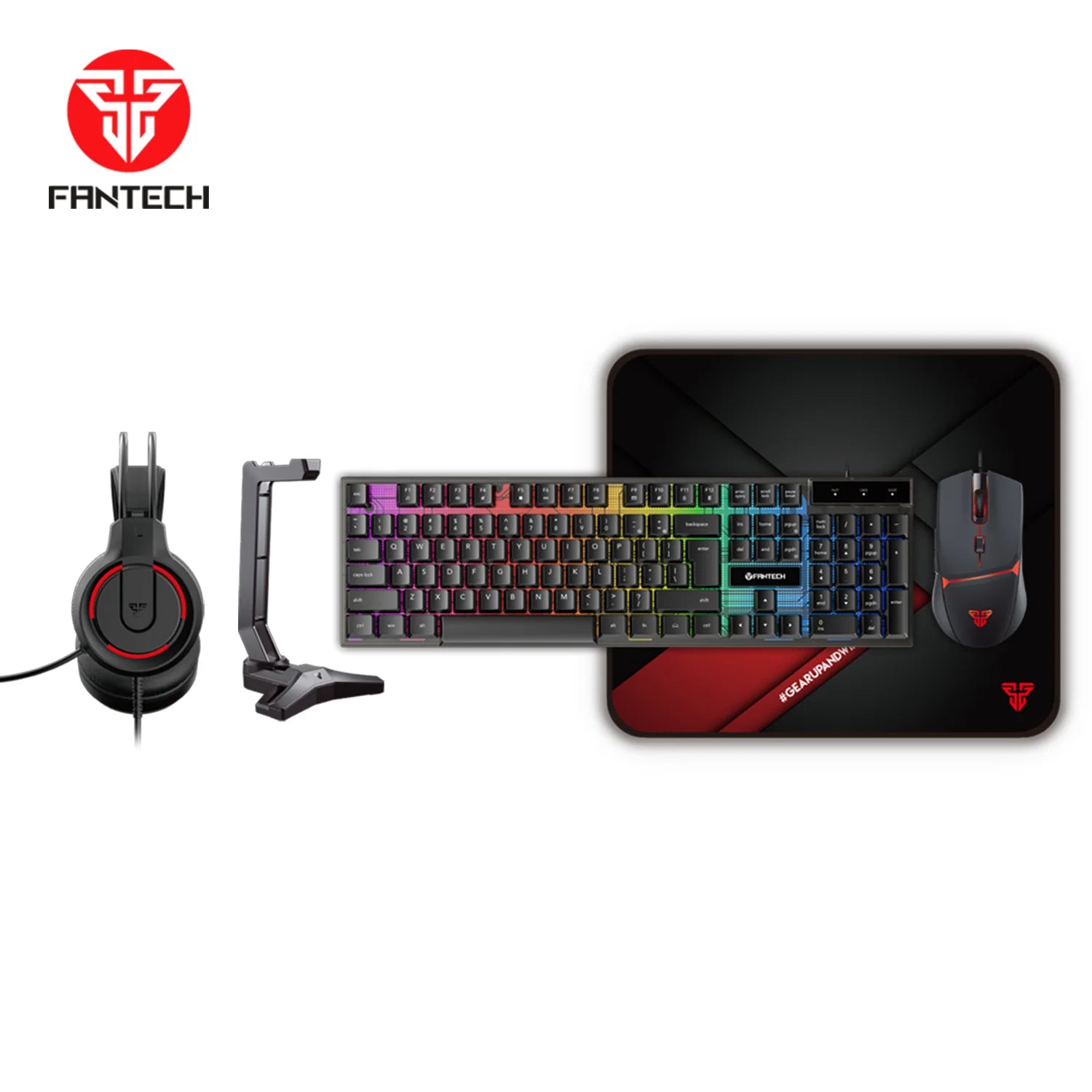 Fantech p51 gaming keyboard and mouse power bundle for ultimate gaming experience - bundle