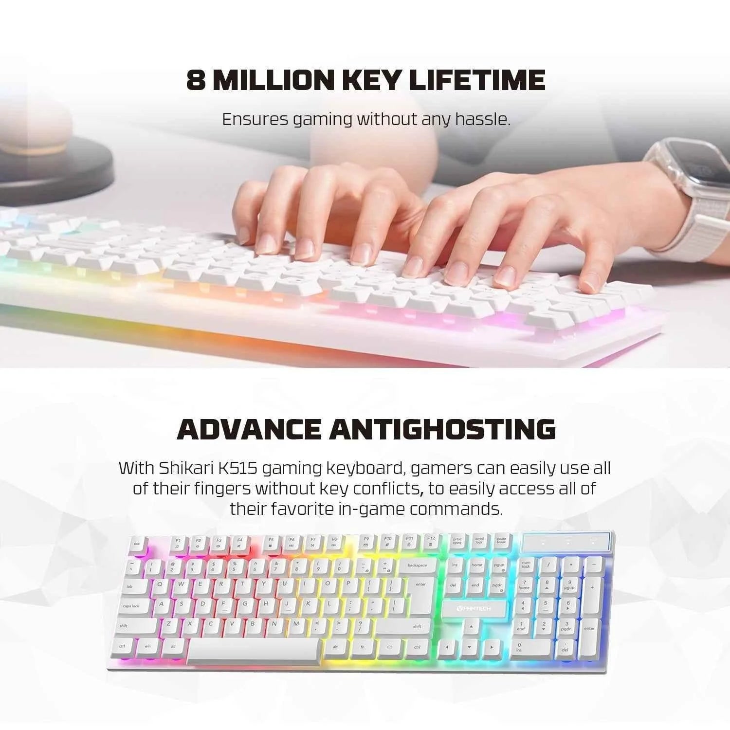Fantech p51 gaming keyboard mouse bundle for ultimate gaming experience - kit