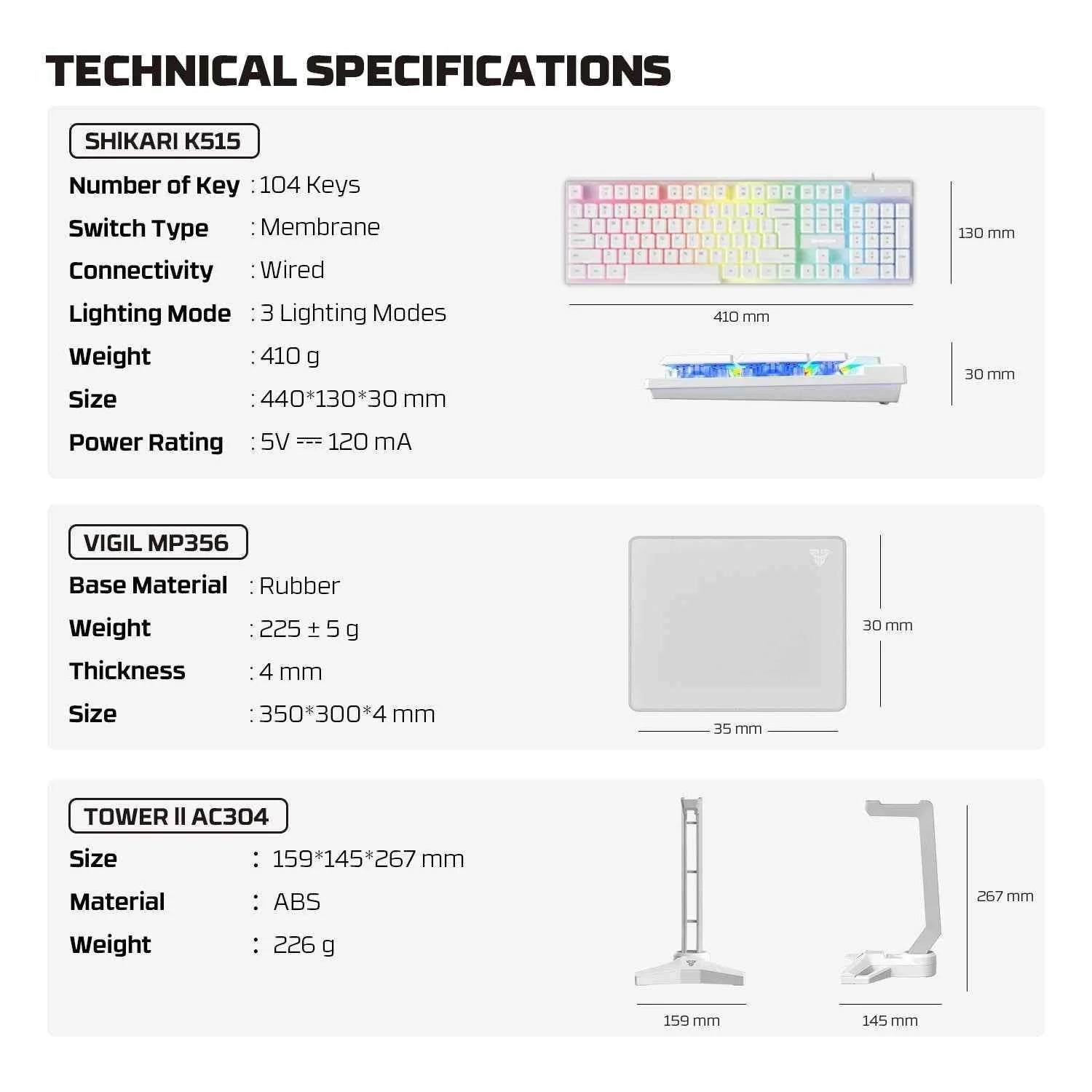 Fantech p51 gaming keyboard mouse bundle for ultimate gaming experience - kit
