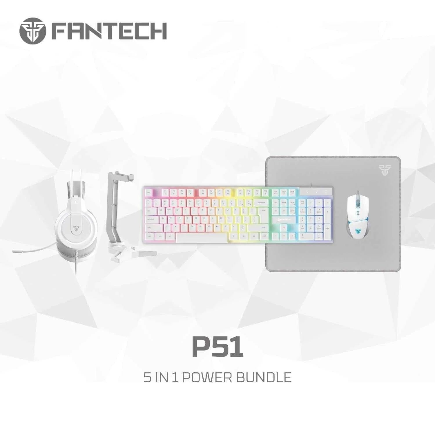 Fantech p51 gaming keyboard mouse bundle for ultimate gaming experience - kit