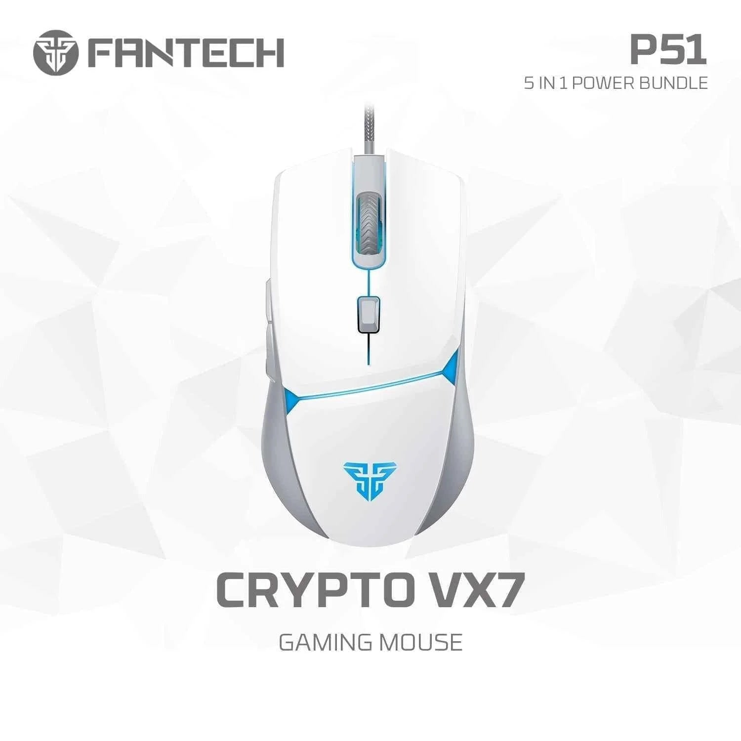 Fantech p51 gaming keyboard mouse bundle for ultimate gaming experience - kit