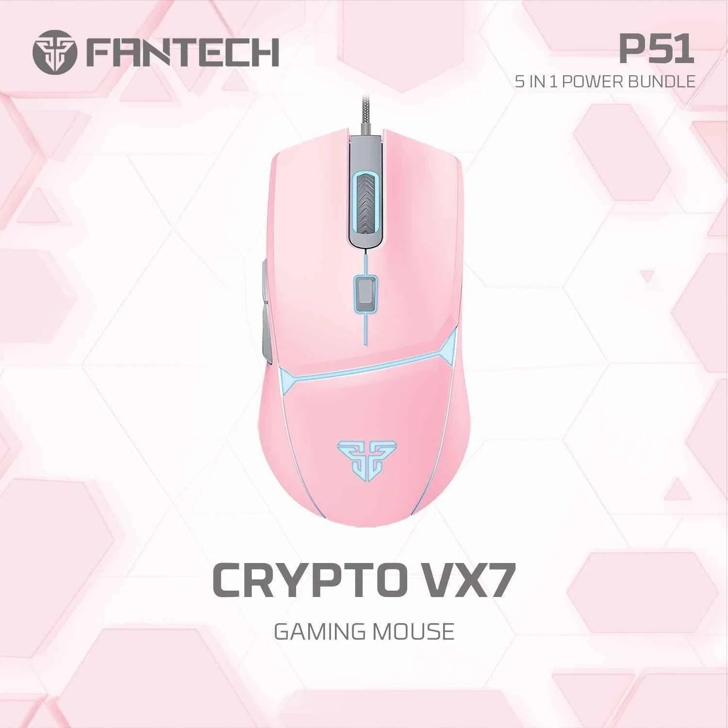 Fantech p51 power bundle gaming keyboard and mouse - kit