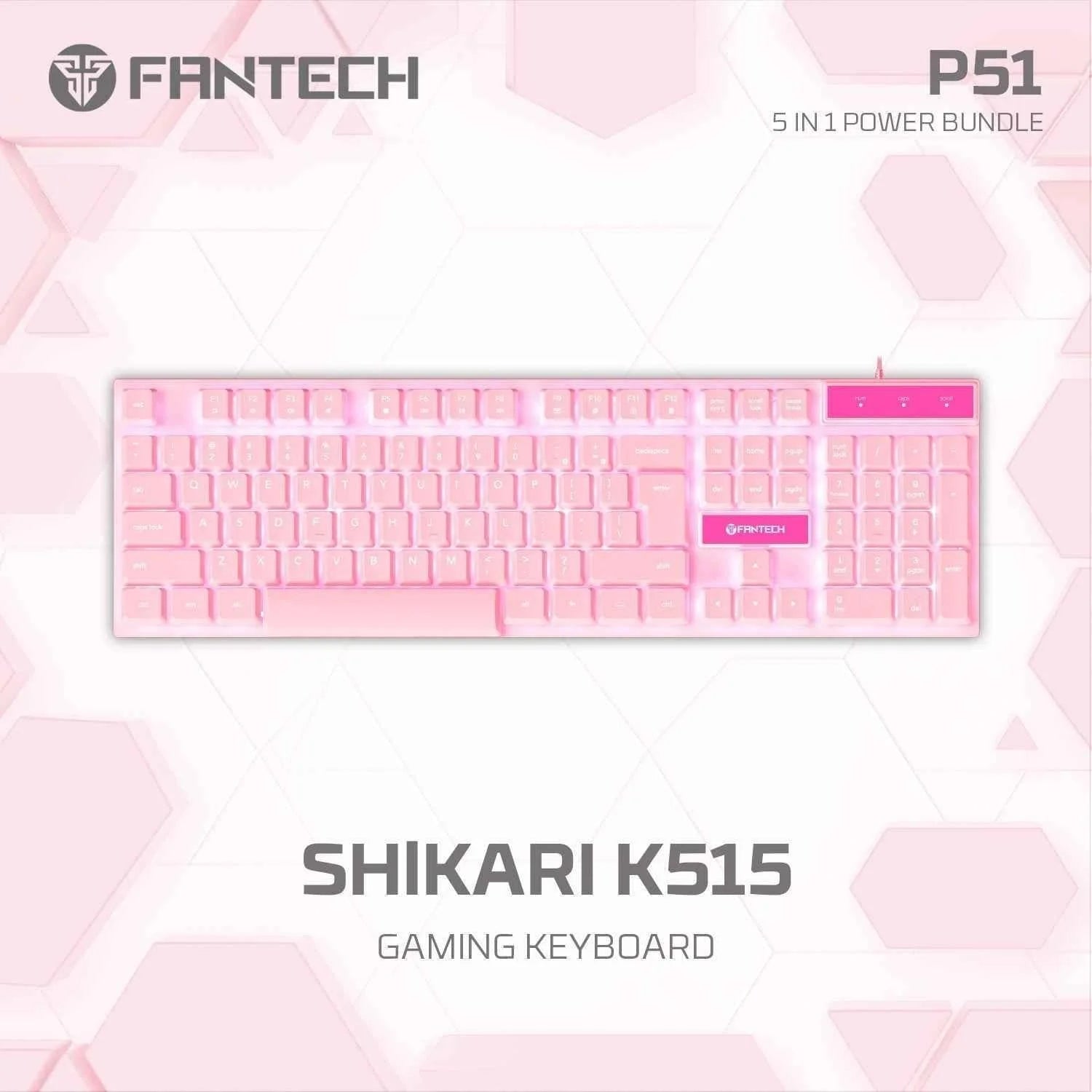 Fantech p51 power bundle gaming keyboard and mouse - kit