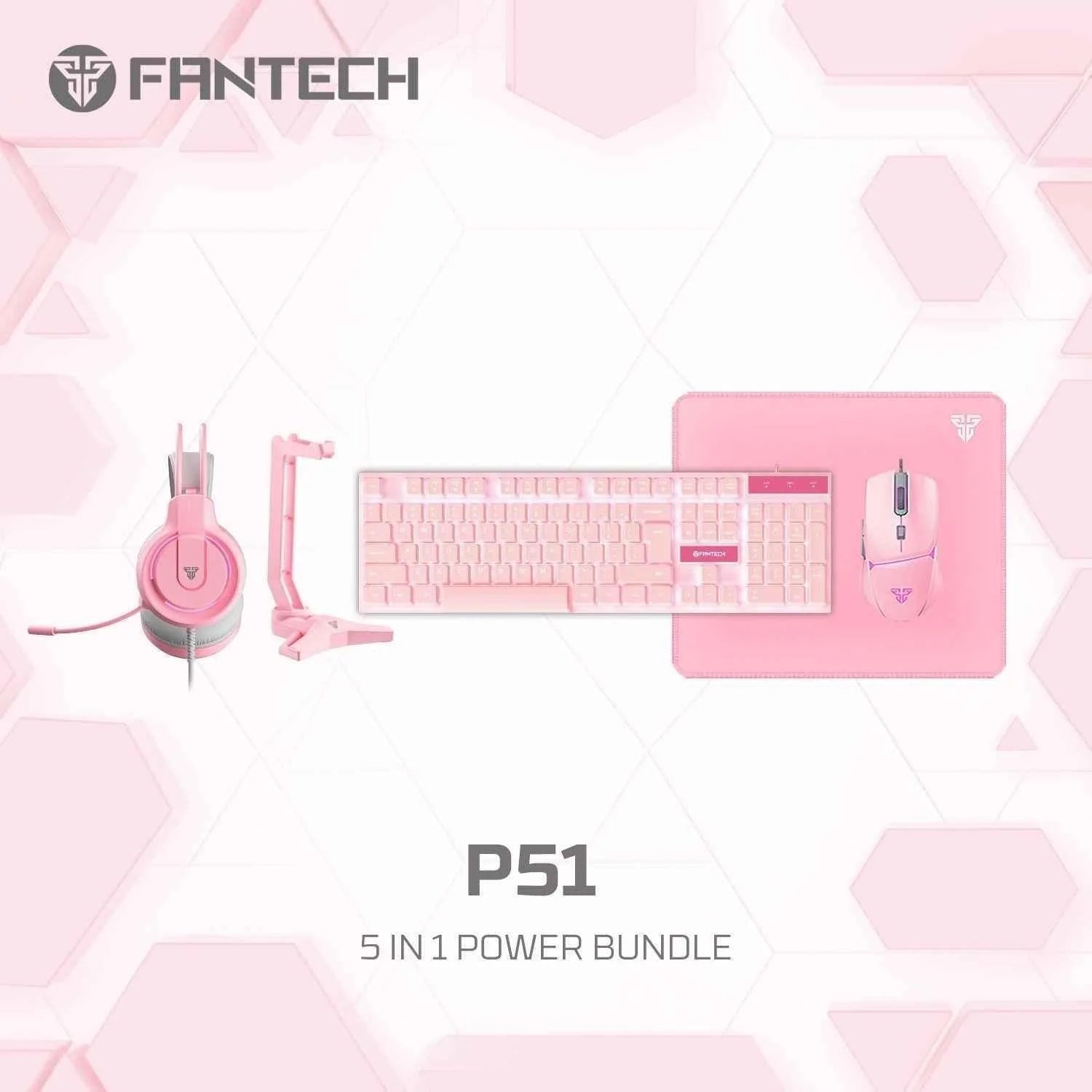 Fantech p51 power bundle gaming keyboard and mouse - kit