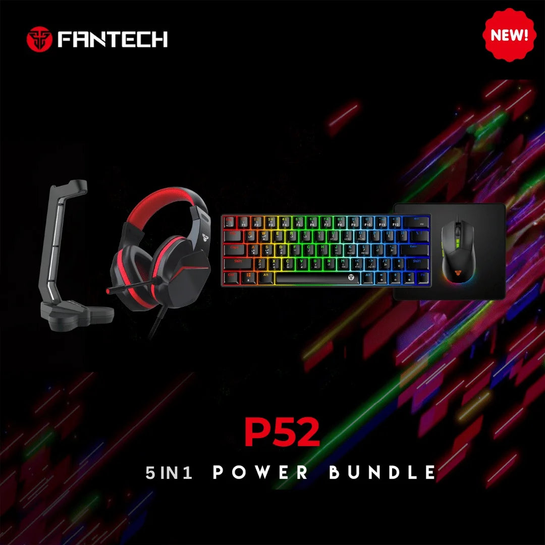 Fantech p52 power bundle gaming - black - kit