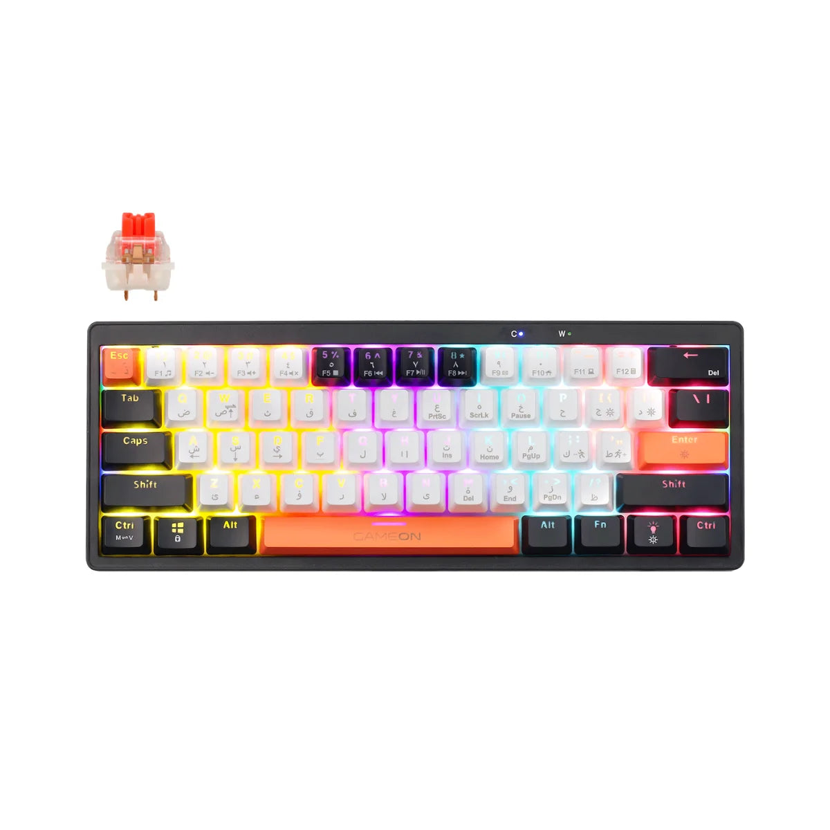 Gameon aerox series gomk160-rs 60% rgb mechanical - keyboards