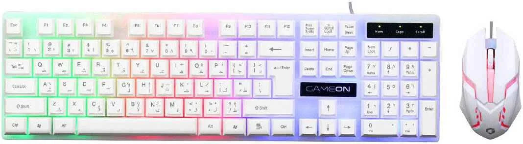 Gameon dominion series go21km-b rgb wired - white - keyboards