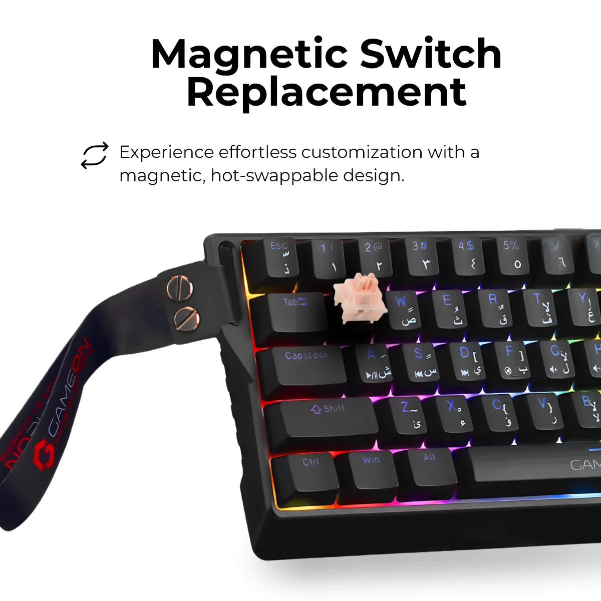 Gameon magpro series gomg1k8-rs 60% rgb magnetic - keyboards