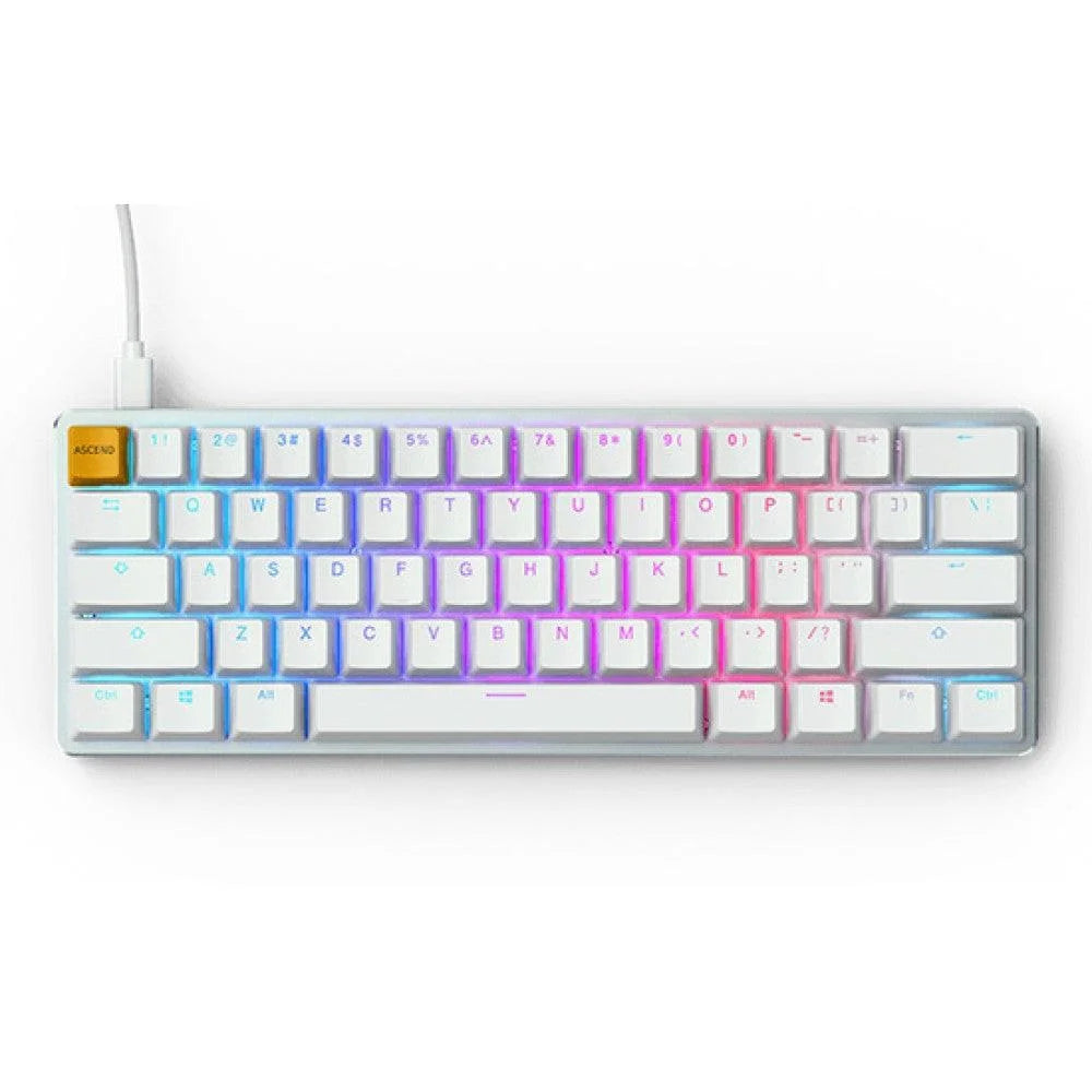 Glorious gmmk compact modular mechanical keyboard - white - keyboards