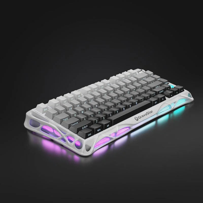Gravastar mercury k1 gaming keyboard - gradient white - keyboards