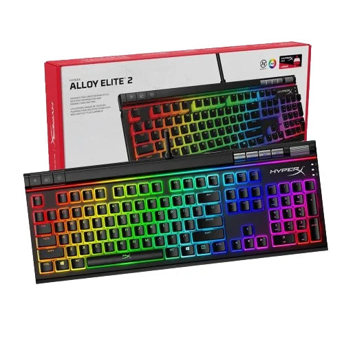 Hyperx alloy elite 2 - multimedia gaming keyboard mechanical - red switch - keyboards