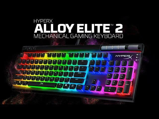 Hyperx alloy elite 2 - multimedia gaming keyboard mechanical - red switch - keyboards