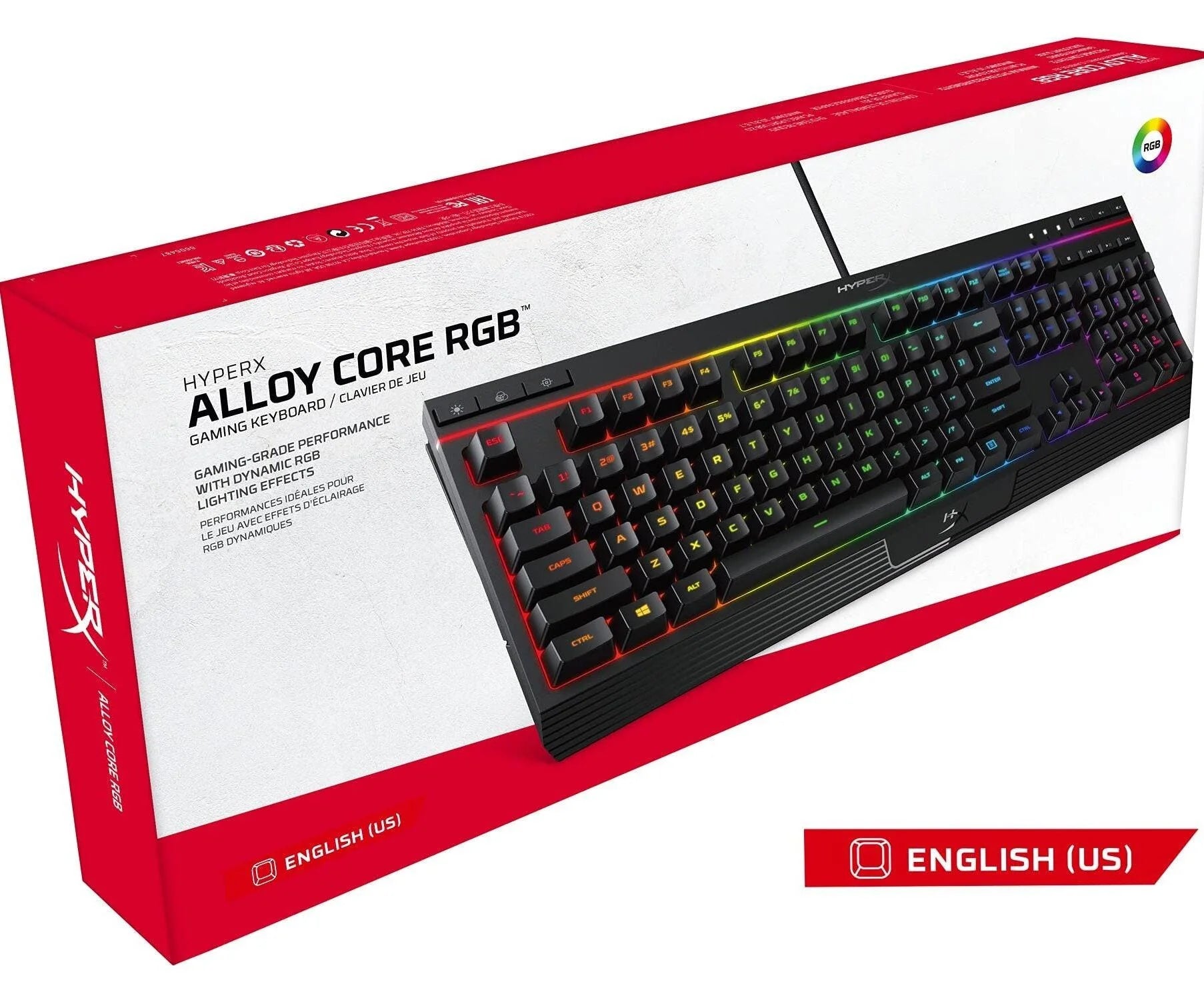 Hyperx alloy hx-kb5me2-us core rgb membrane gaming keyboard - keyboards