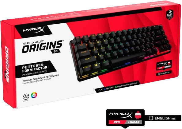 Hyperx alloy origins 65 - mechanical gaming keyboard red switch - keyboards